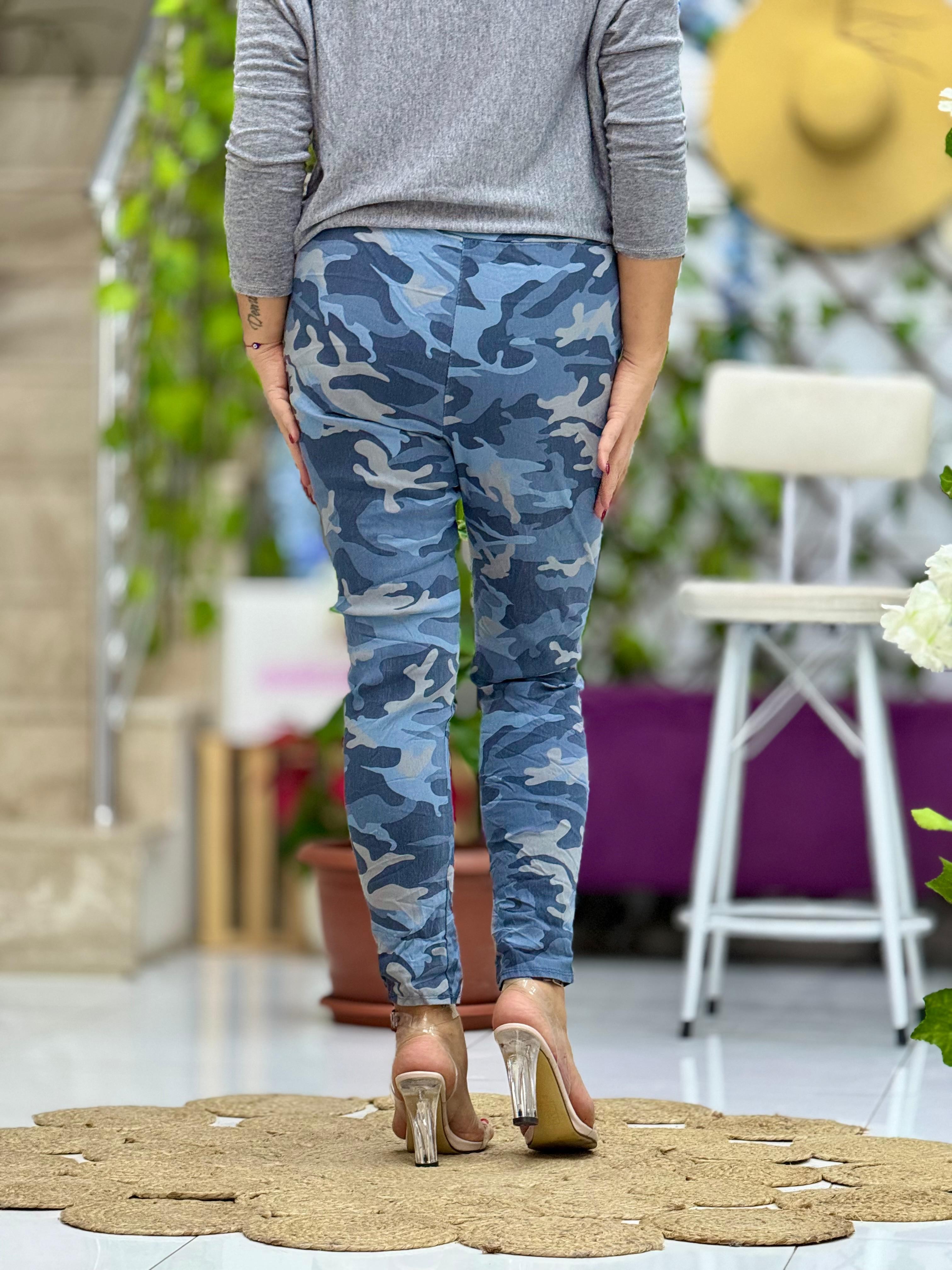 10405 Pantalón Camuflaje Italiano Azul