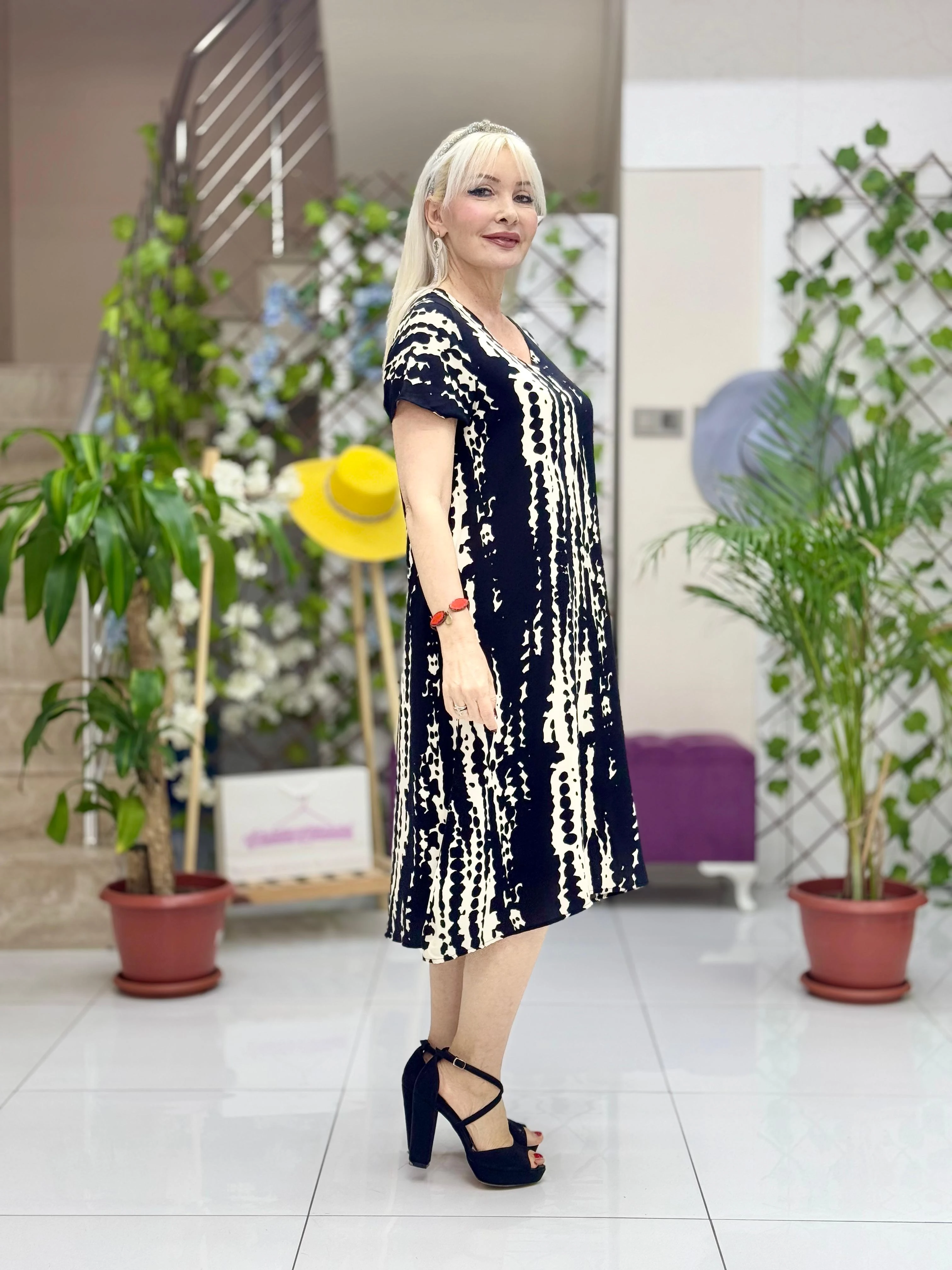 DM70044 Demet Viskon Elbise