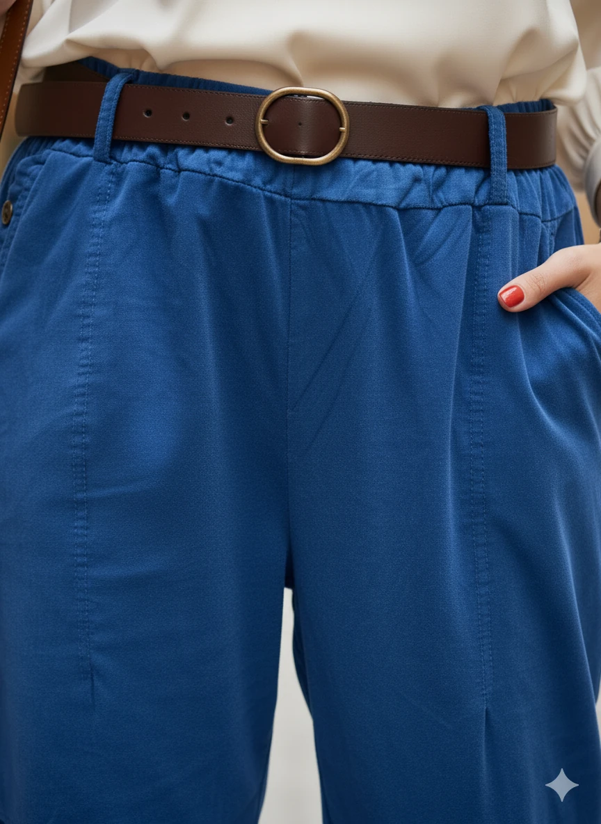 LS22037 İtalyan Kadife Pantolon Mavi