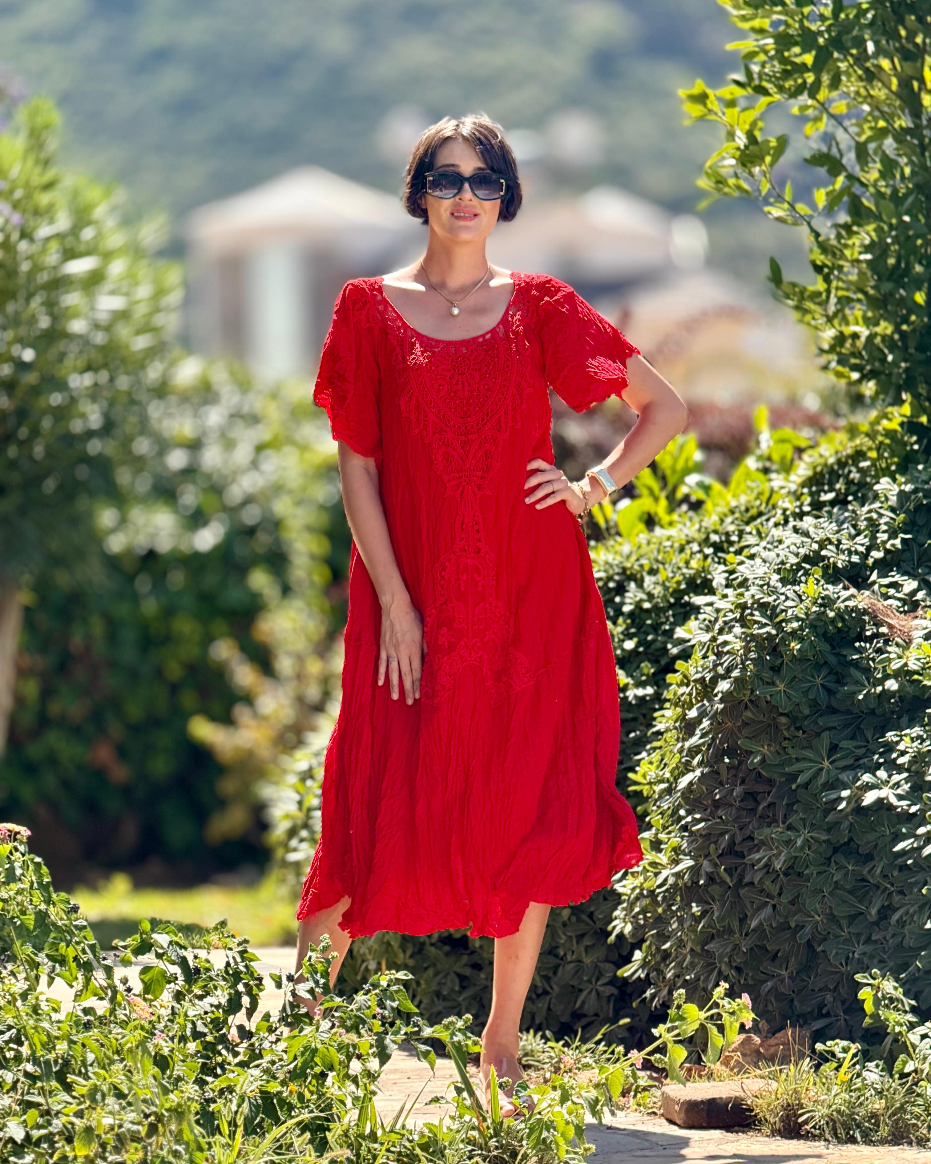 M1420 Vestido Hürrem Rojo