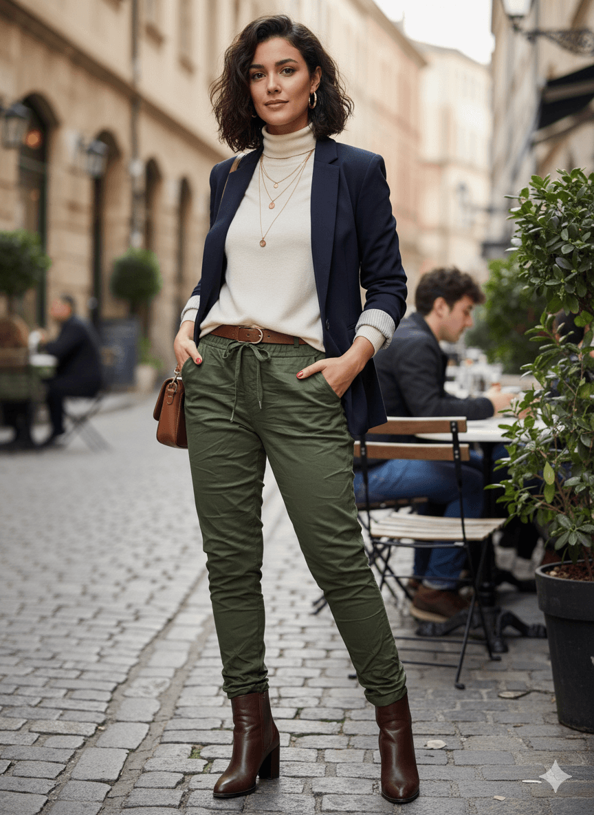 LS67119 İtalyan Coton Pantolon Haki