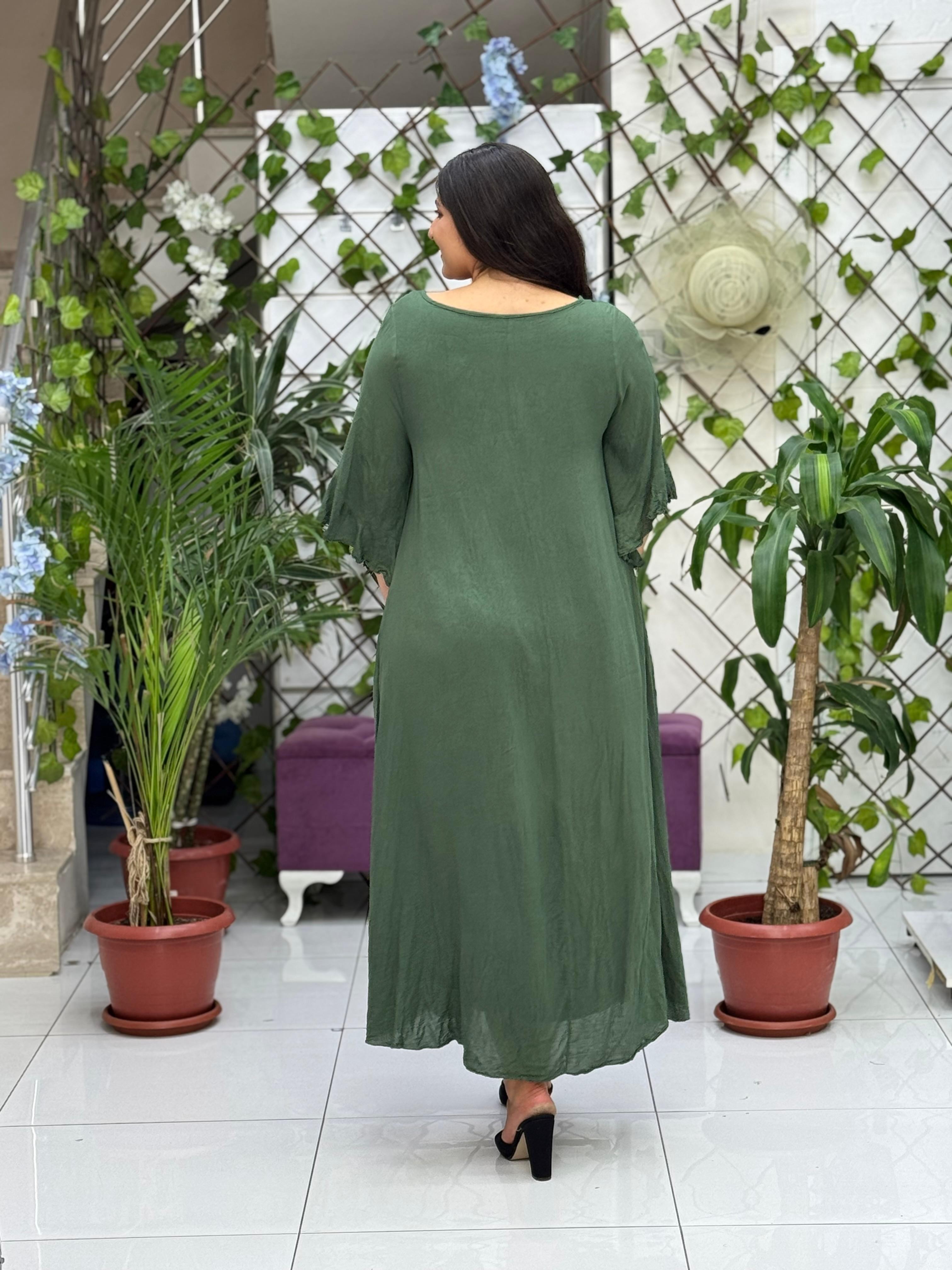M1570 Vestido Voile Estampado Español Negro