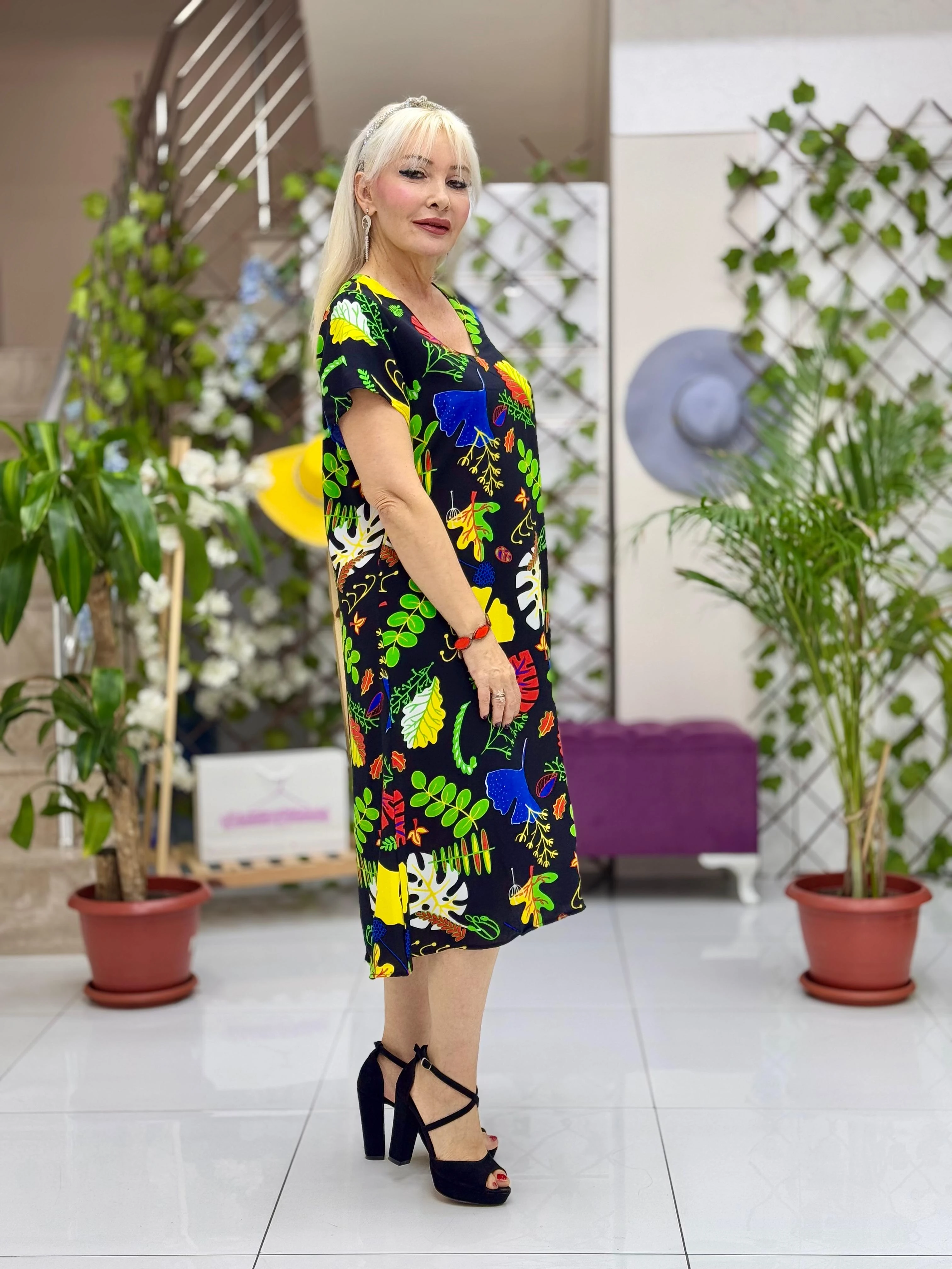 DM70022 Demet Viskon Elbise