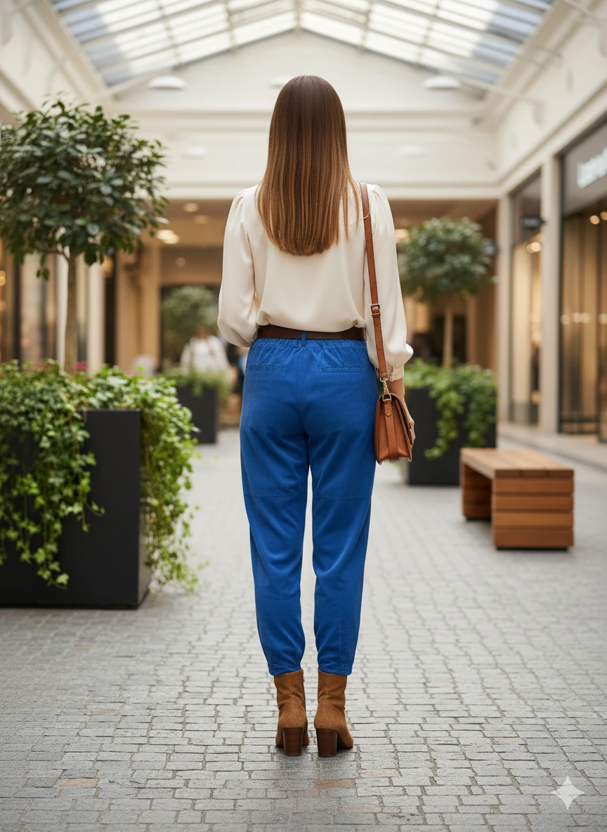 LS22037 İtalyan Kadife Pantolon Mavi