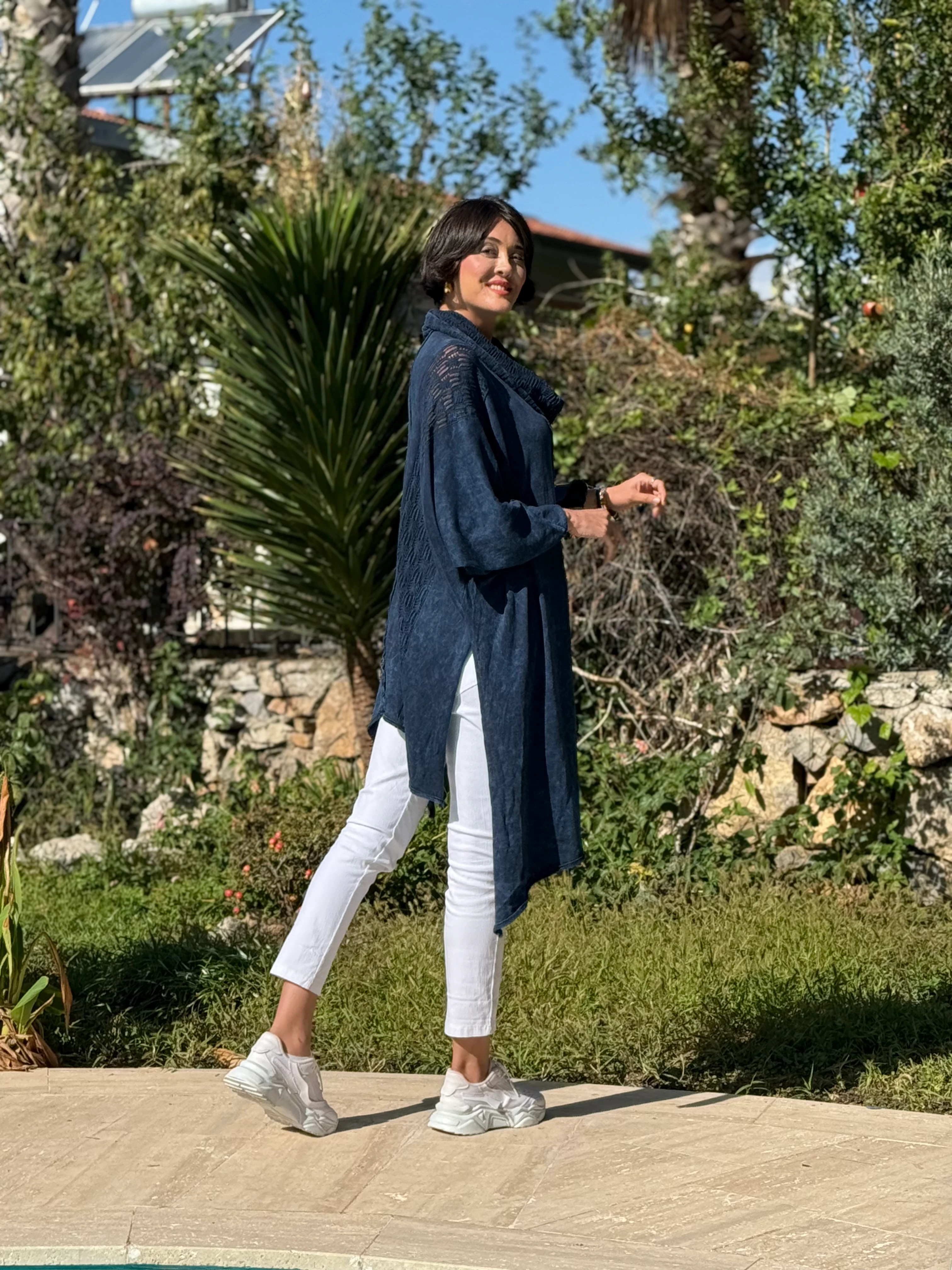 Sc2403 Jersey De Punto Lavado Marrón