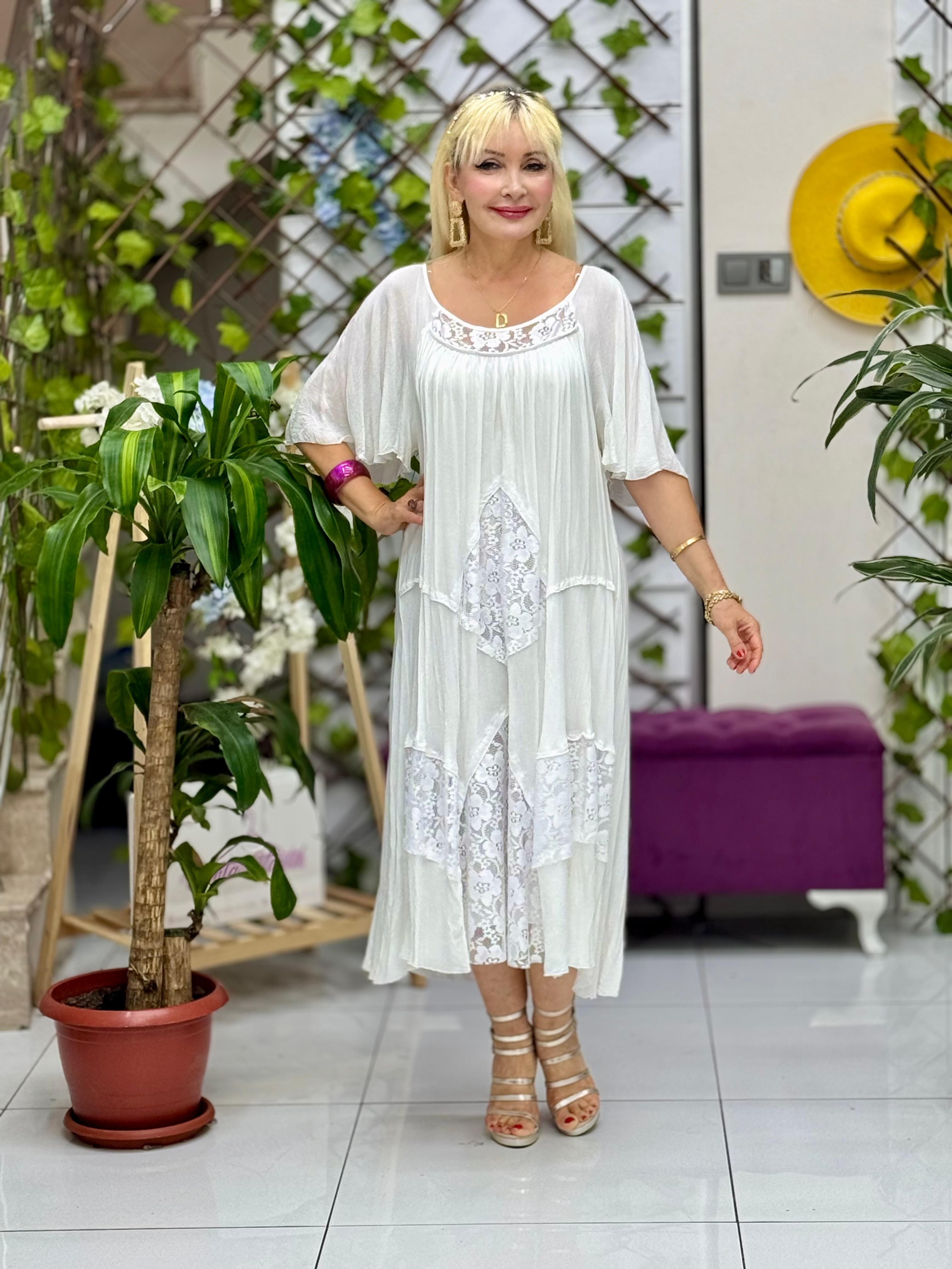 VL5510 Marselina Vual Elbise Beyaz