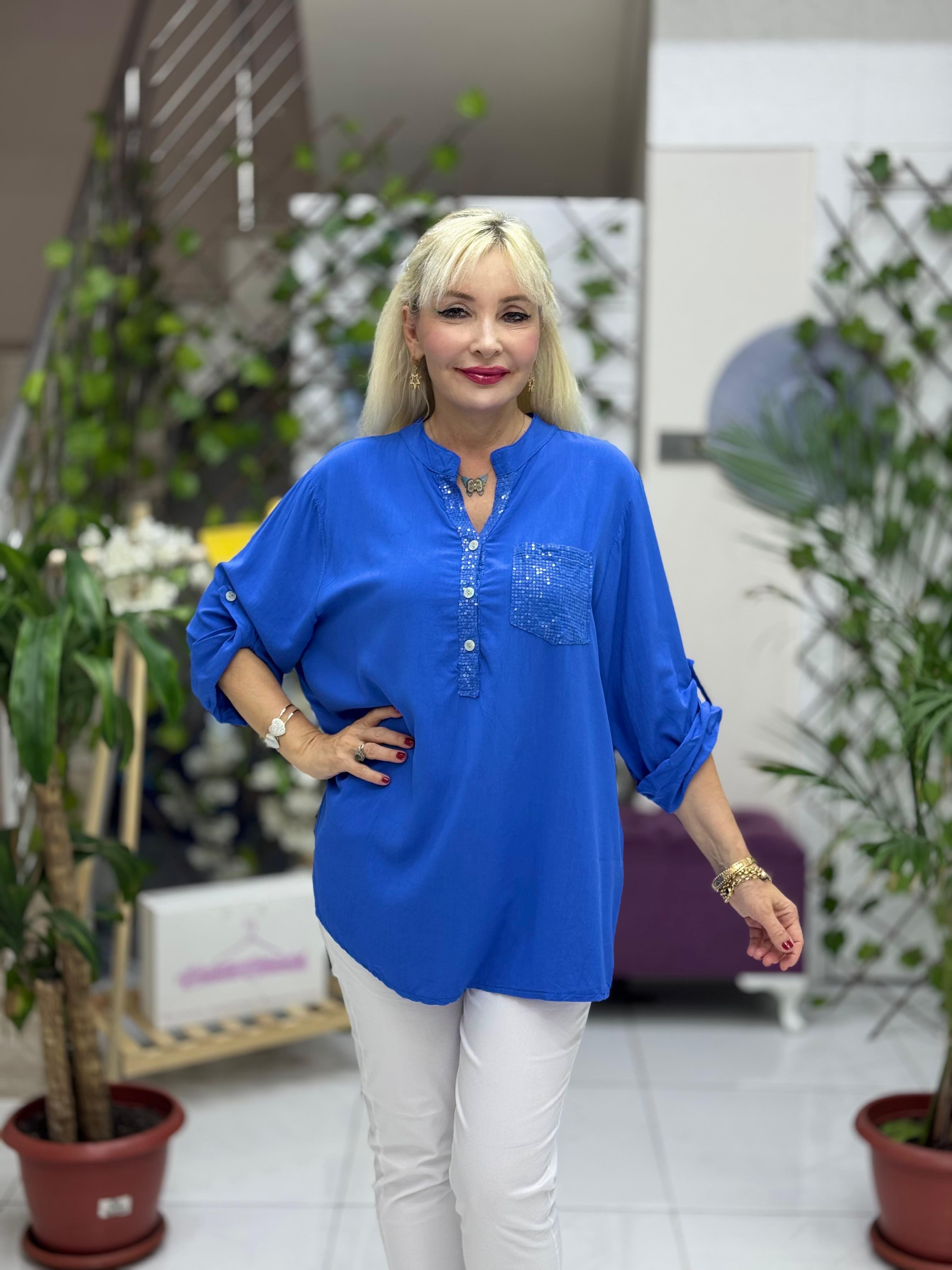 NC15460 İtalyan Coton Bluz Saks