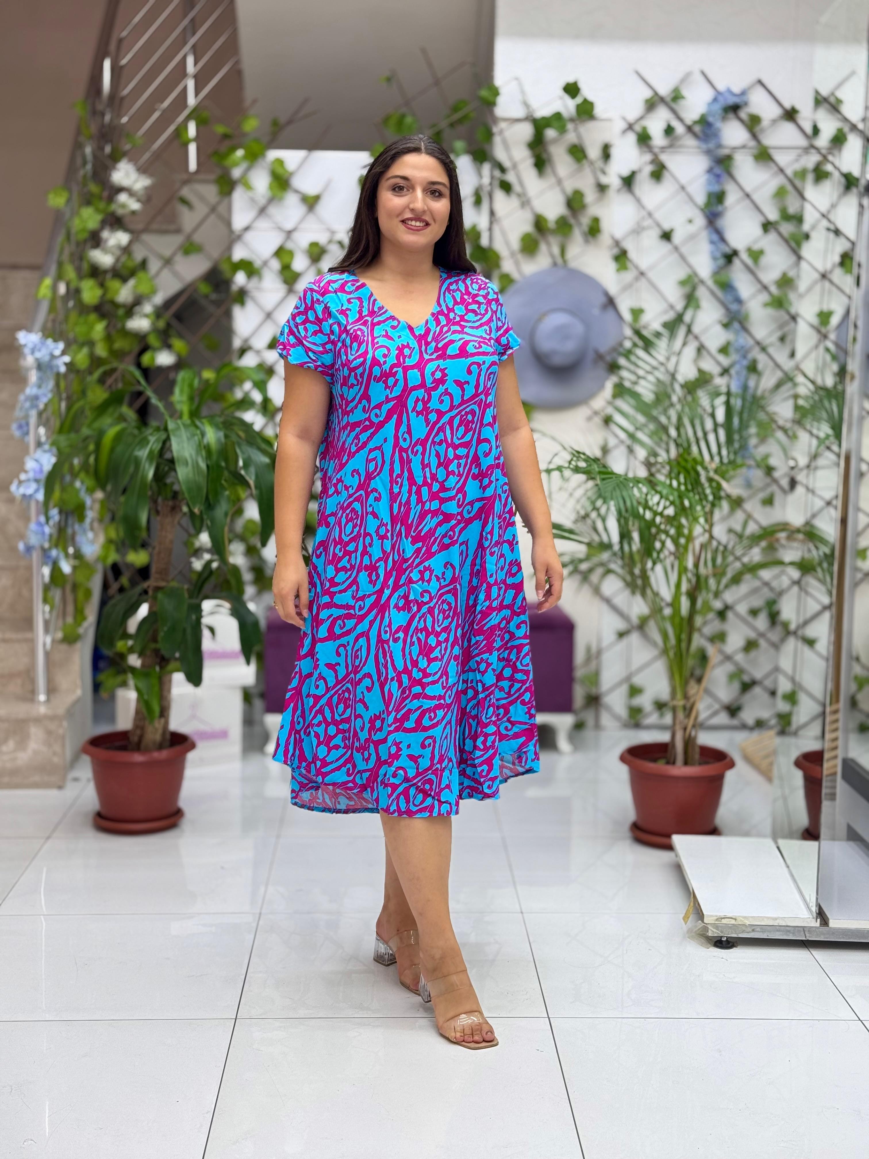 FRD17165 Viskon Feride Elbise