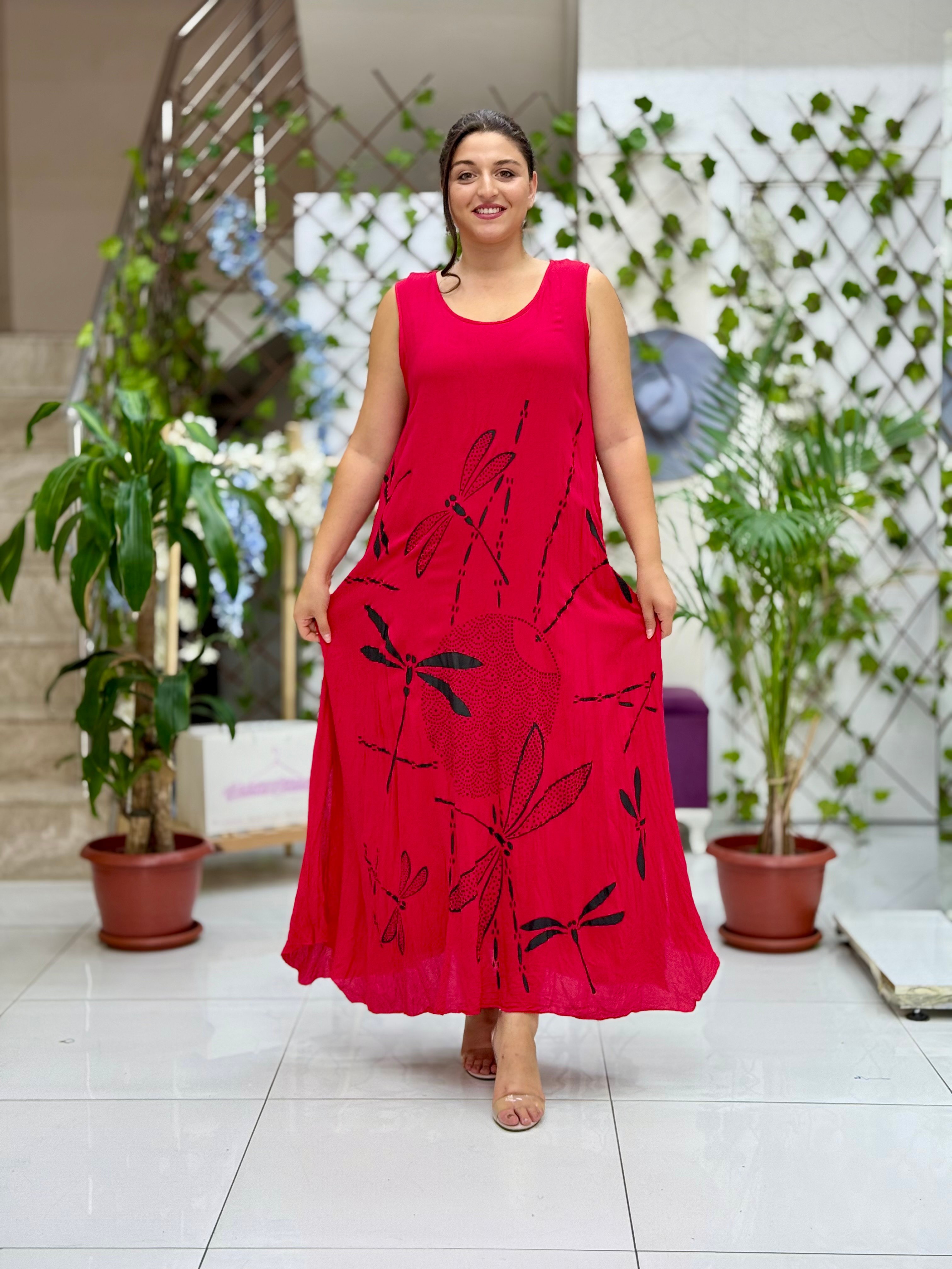 M1046 Vestido Voile Sin Mangas Turquesa