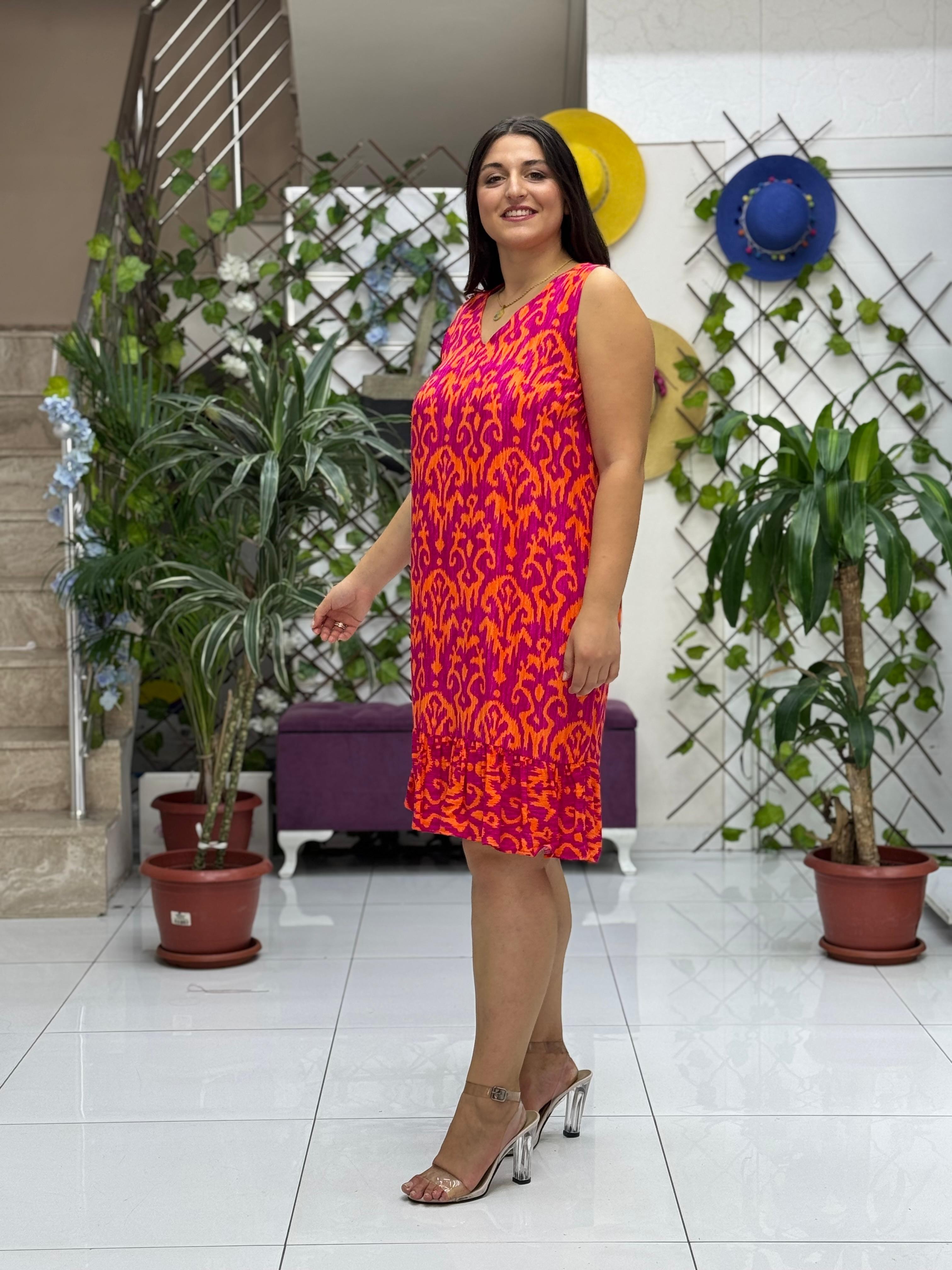 ALN16069 Viskon Alanya Elbise