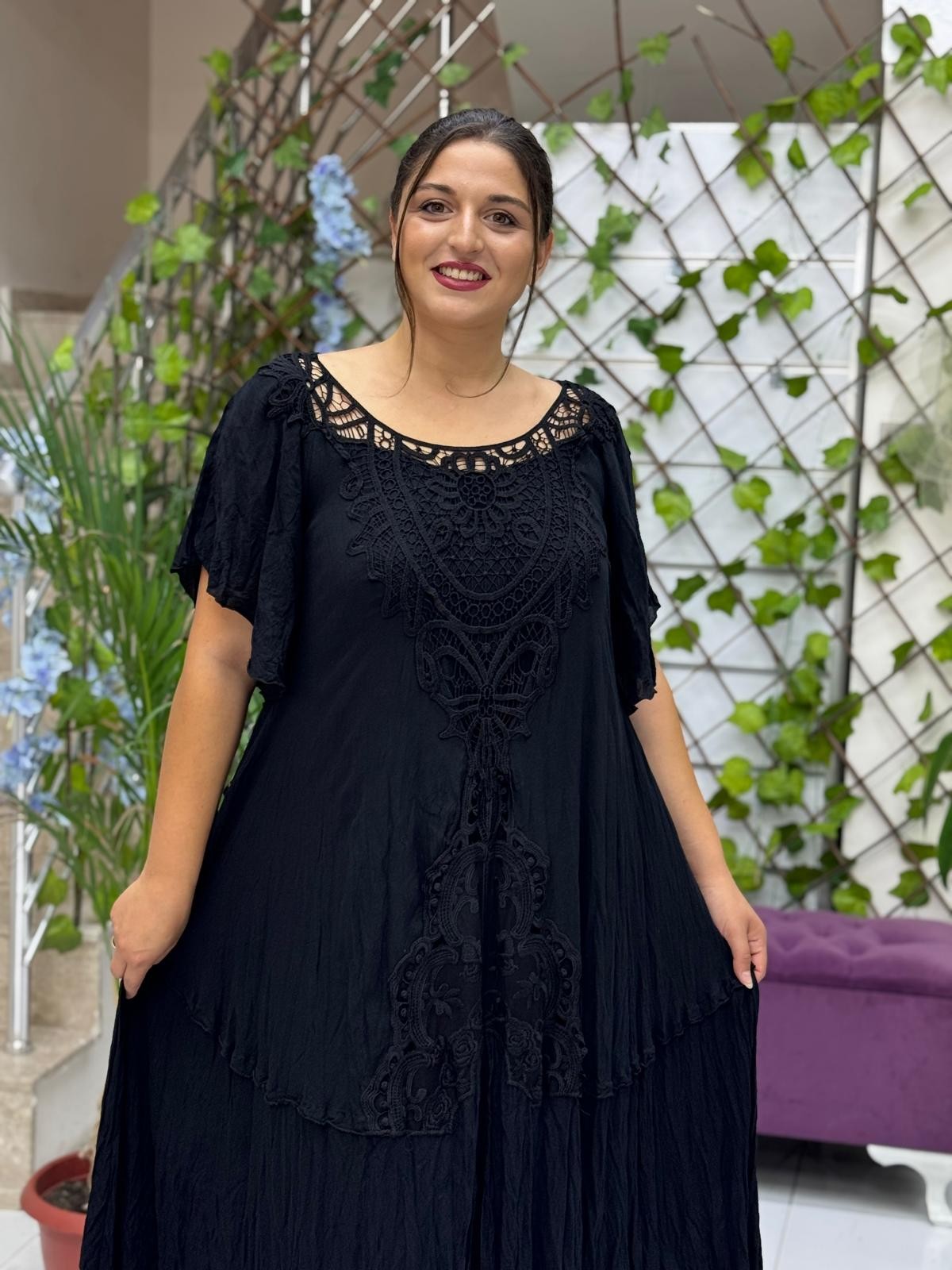 M1420 Vestido Hürrem Negro