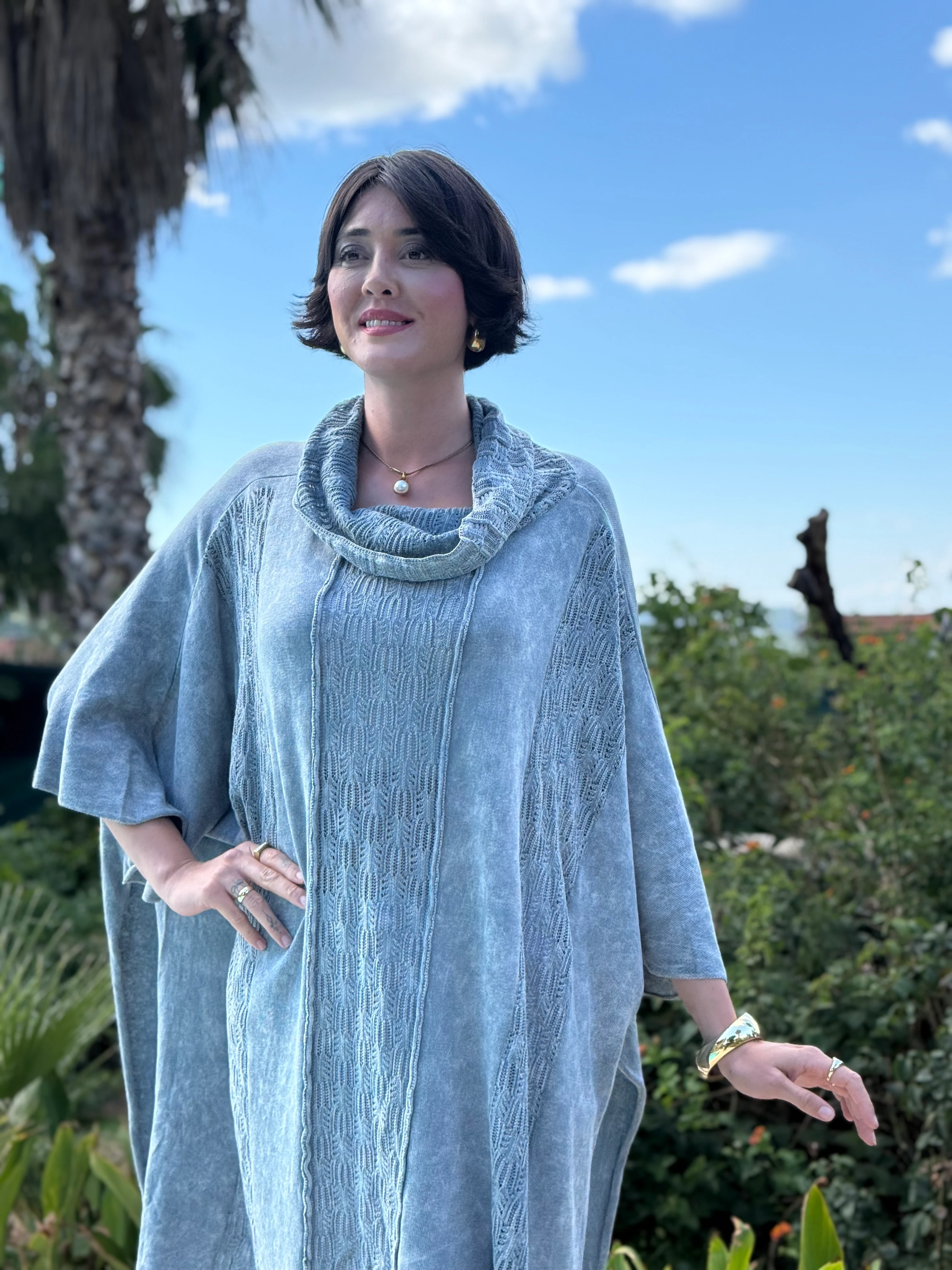 Sc2403 Jersey De Punto Lavado Marrón