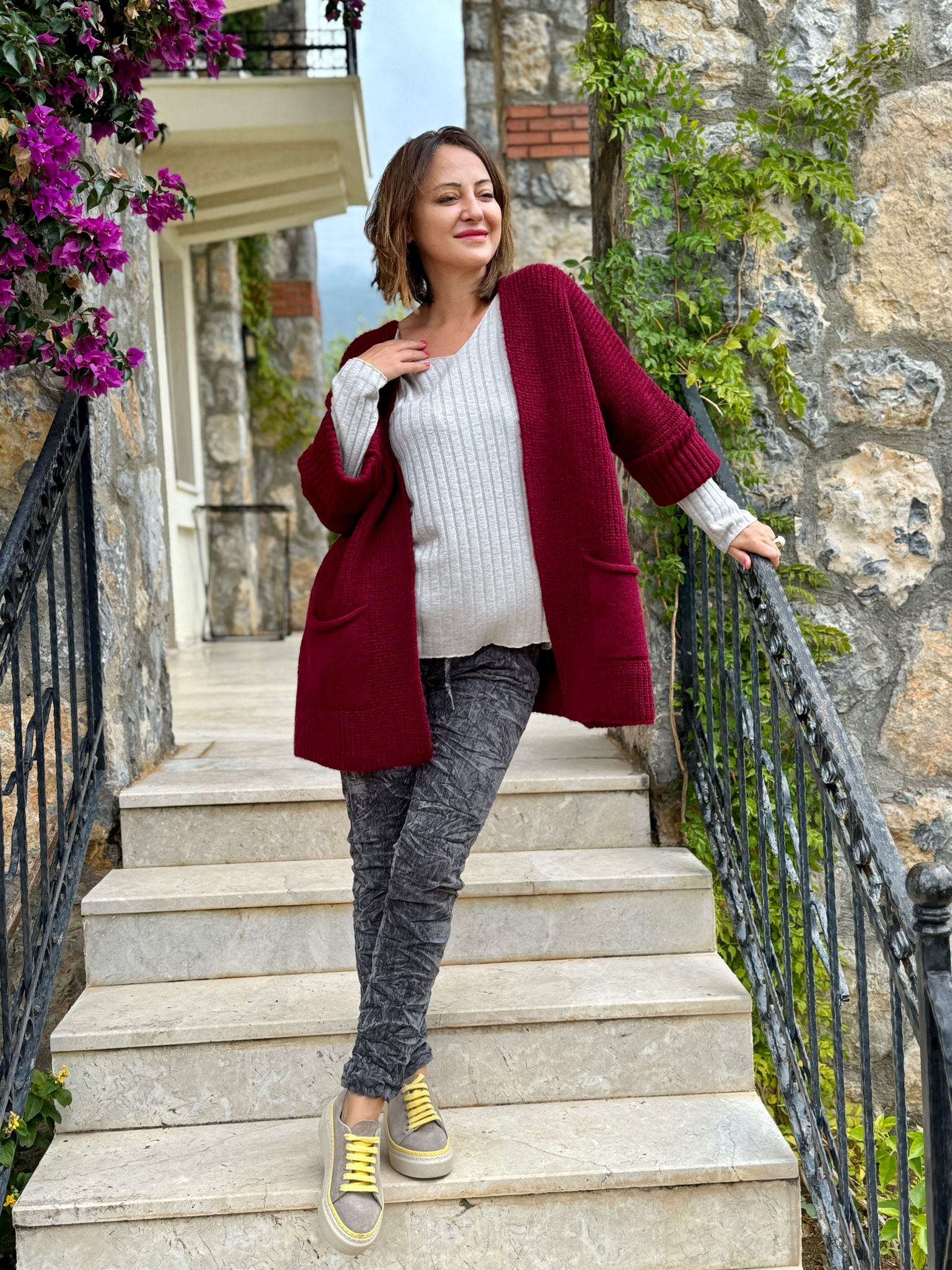 Sc2403 Jersey De Punto Lavado Marrón