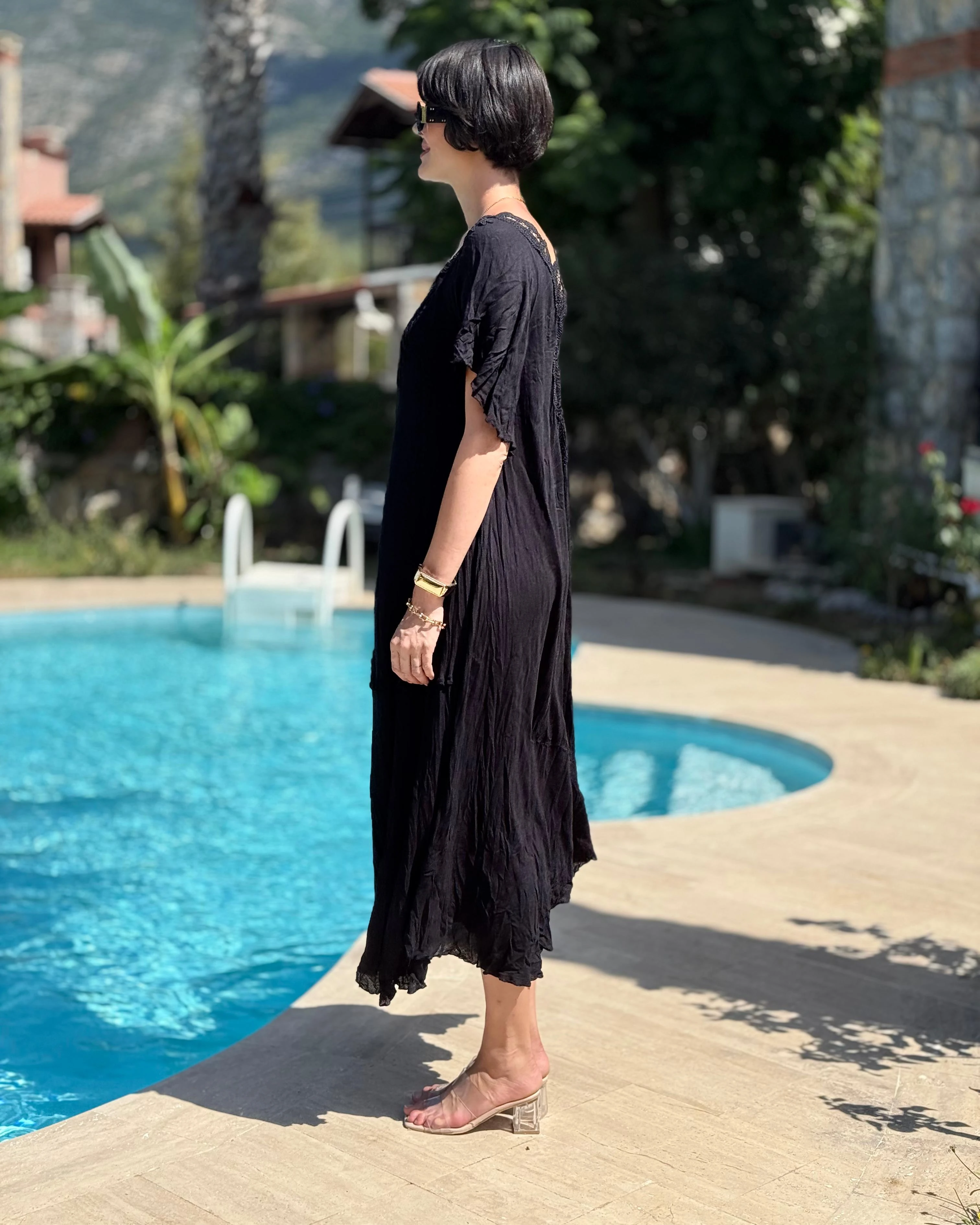 VL1420 Hürrem Vual Elbise Siyah