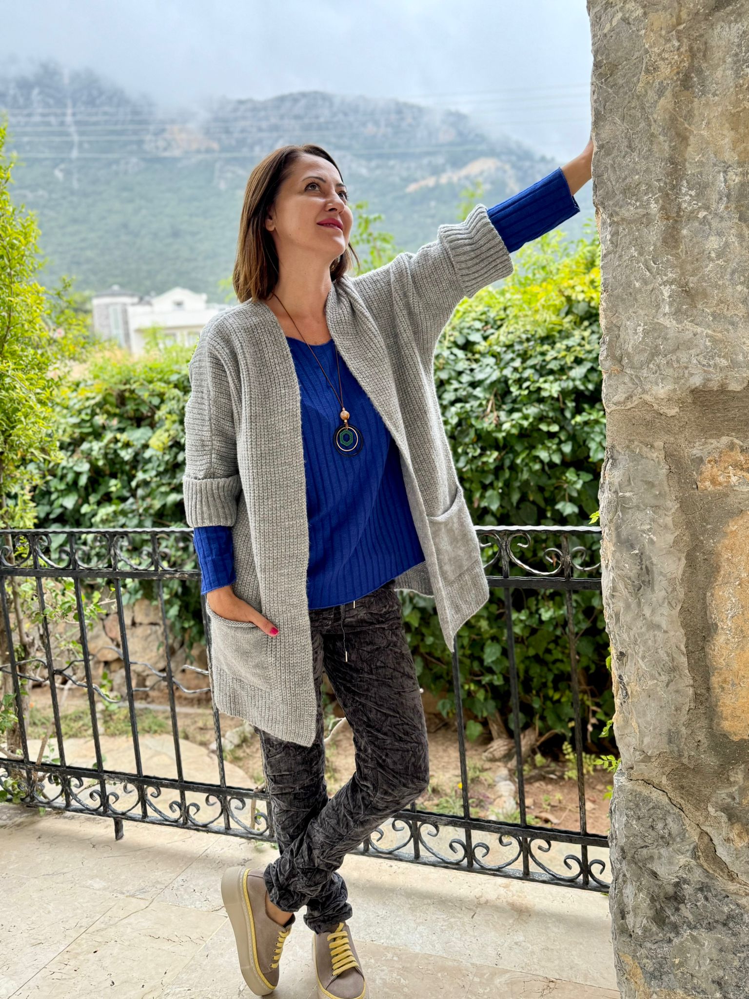 Sc2403 Jersey De Punto Lavado Marrón