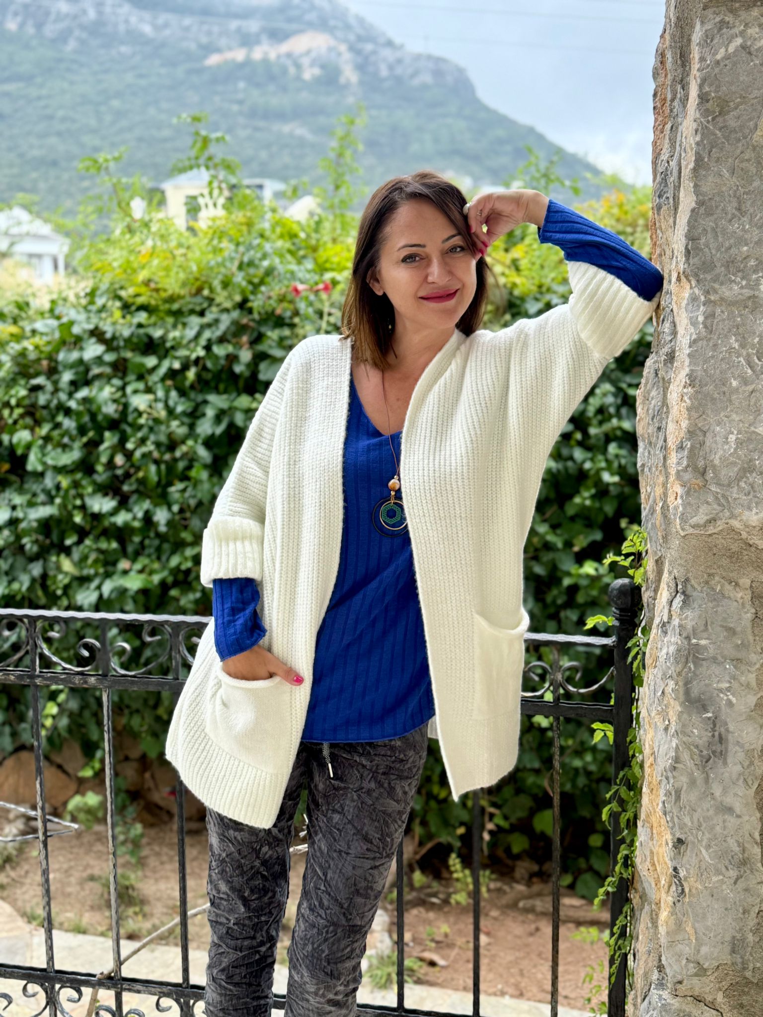 Sc2403 Jersey De Punto Lavado Marrón