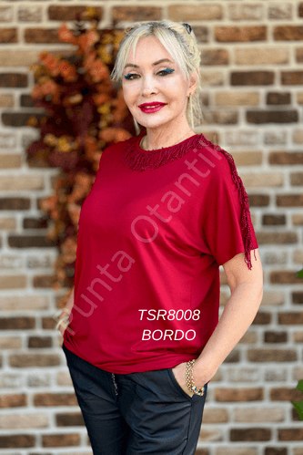 Tsr8008 Camiseta Lycra Rojo Clarete