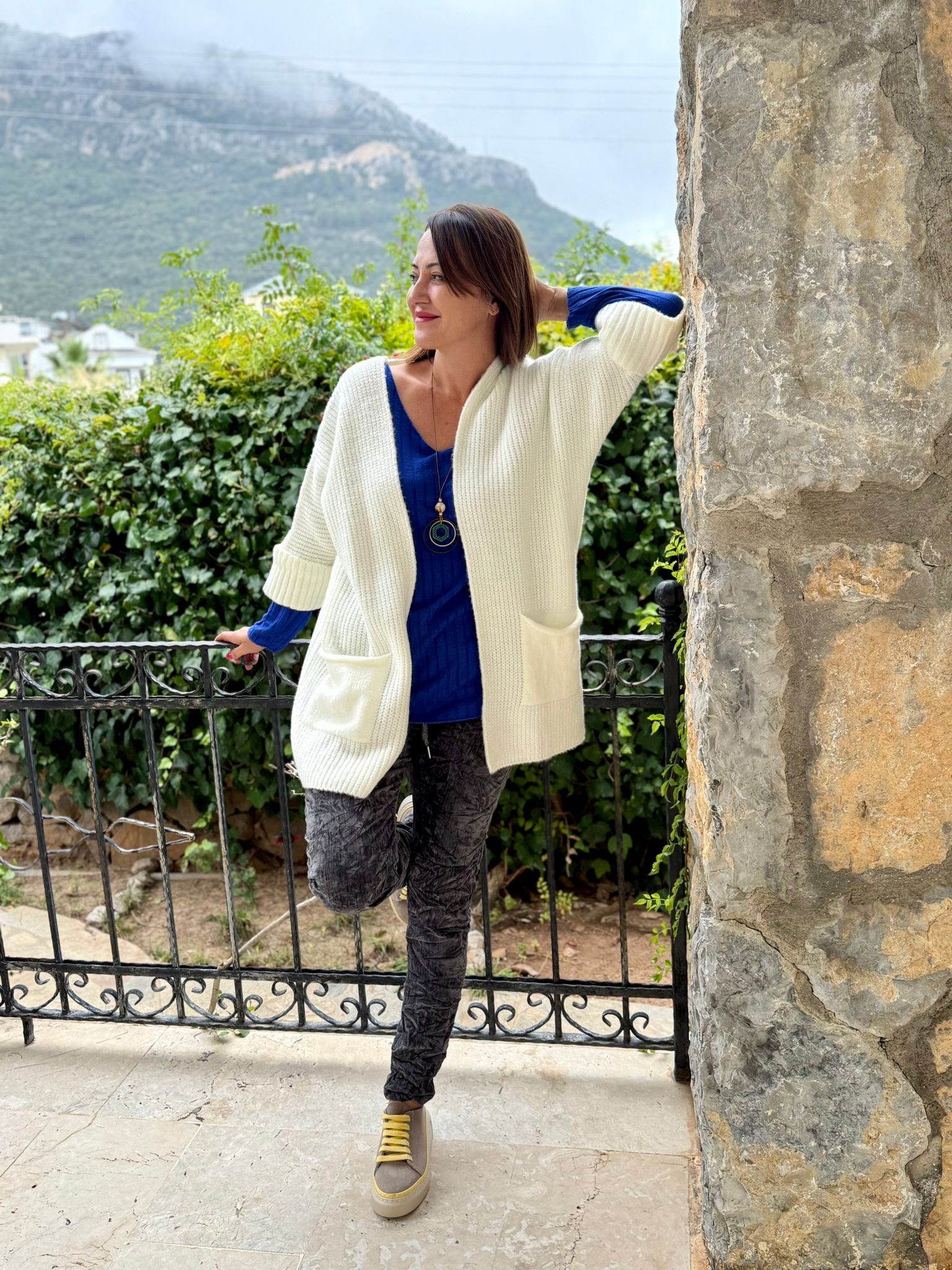 Sc2403 Jersey De Punto Lavado Marrón