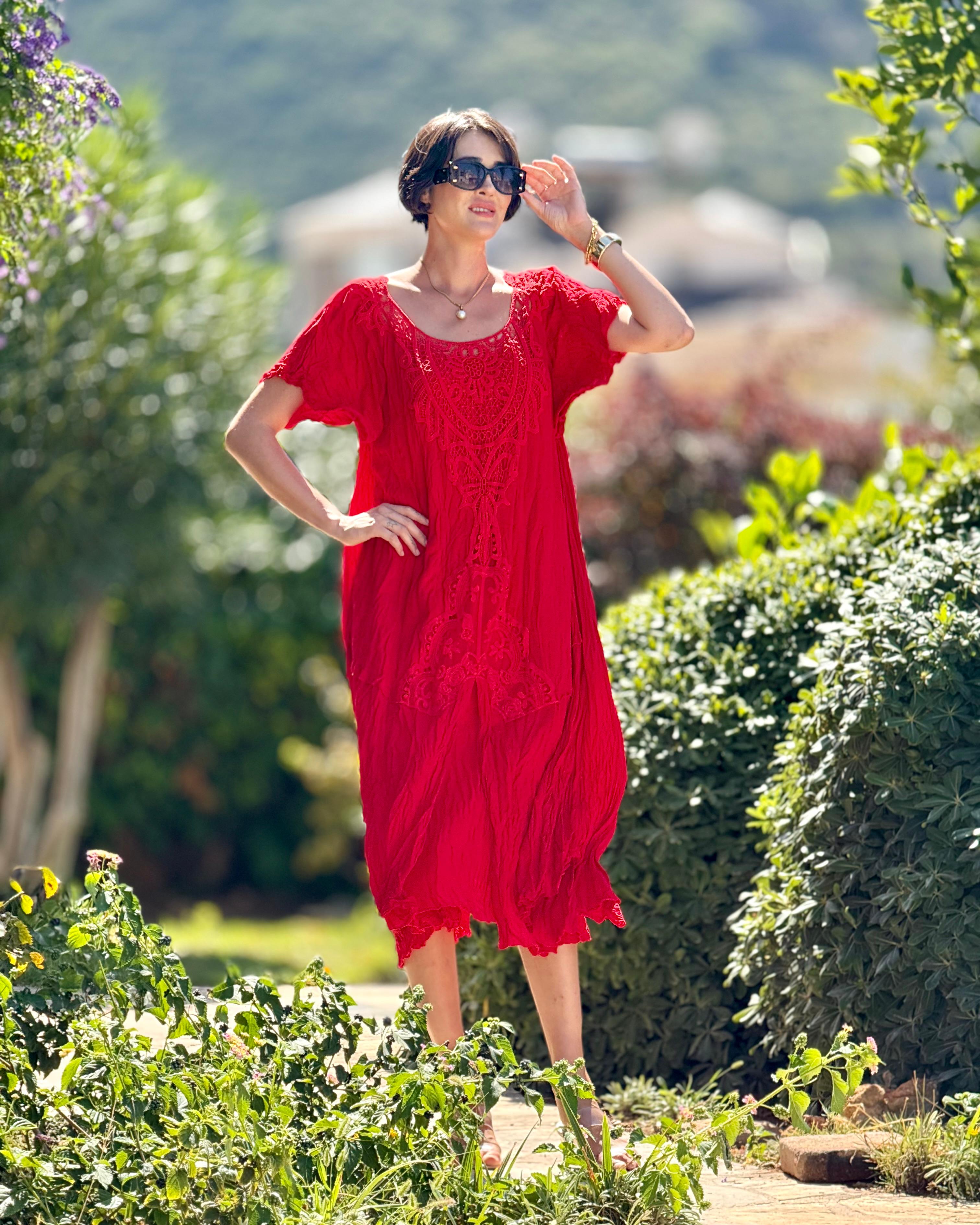 M1420 Vestido Hürrem Rojo