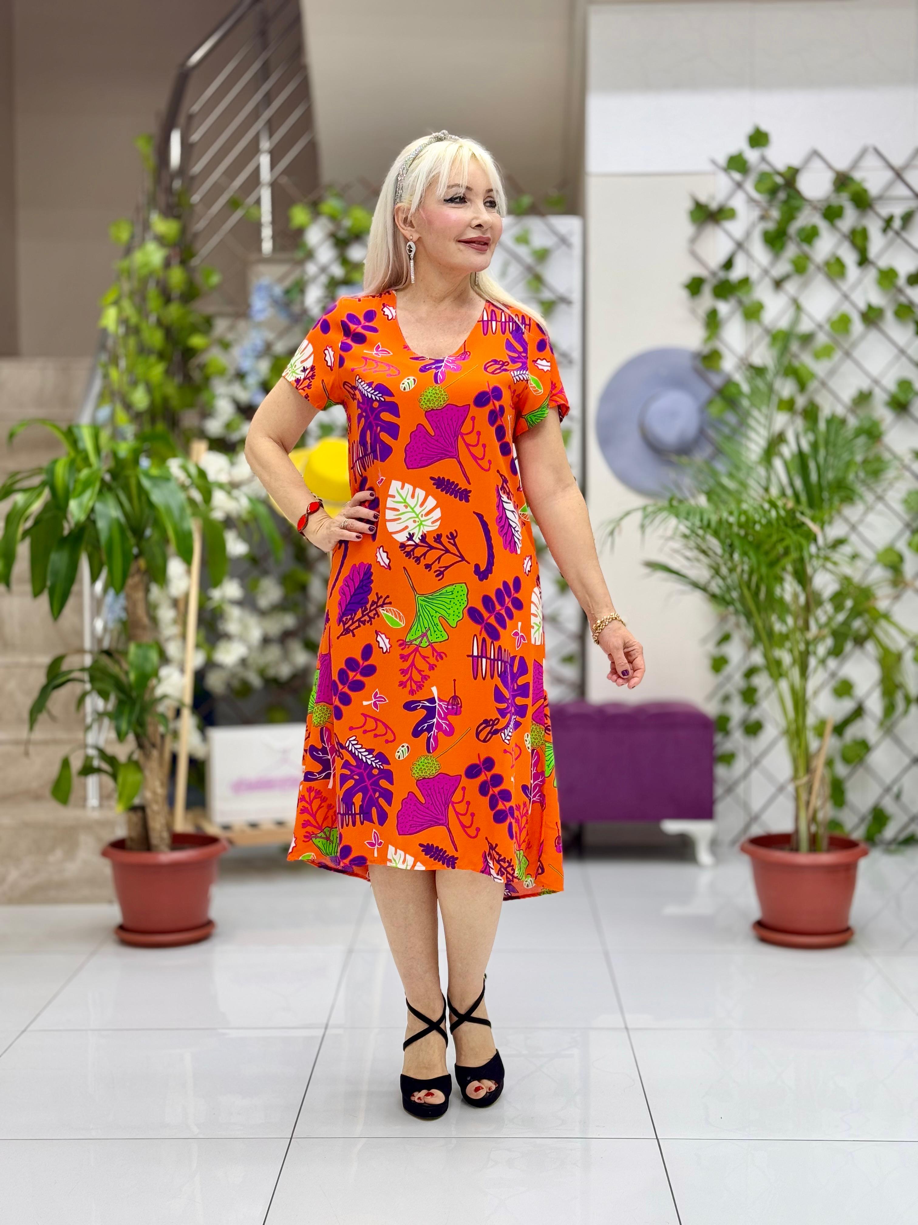 DM70027 Demet Viskon Elbise