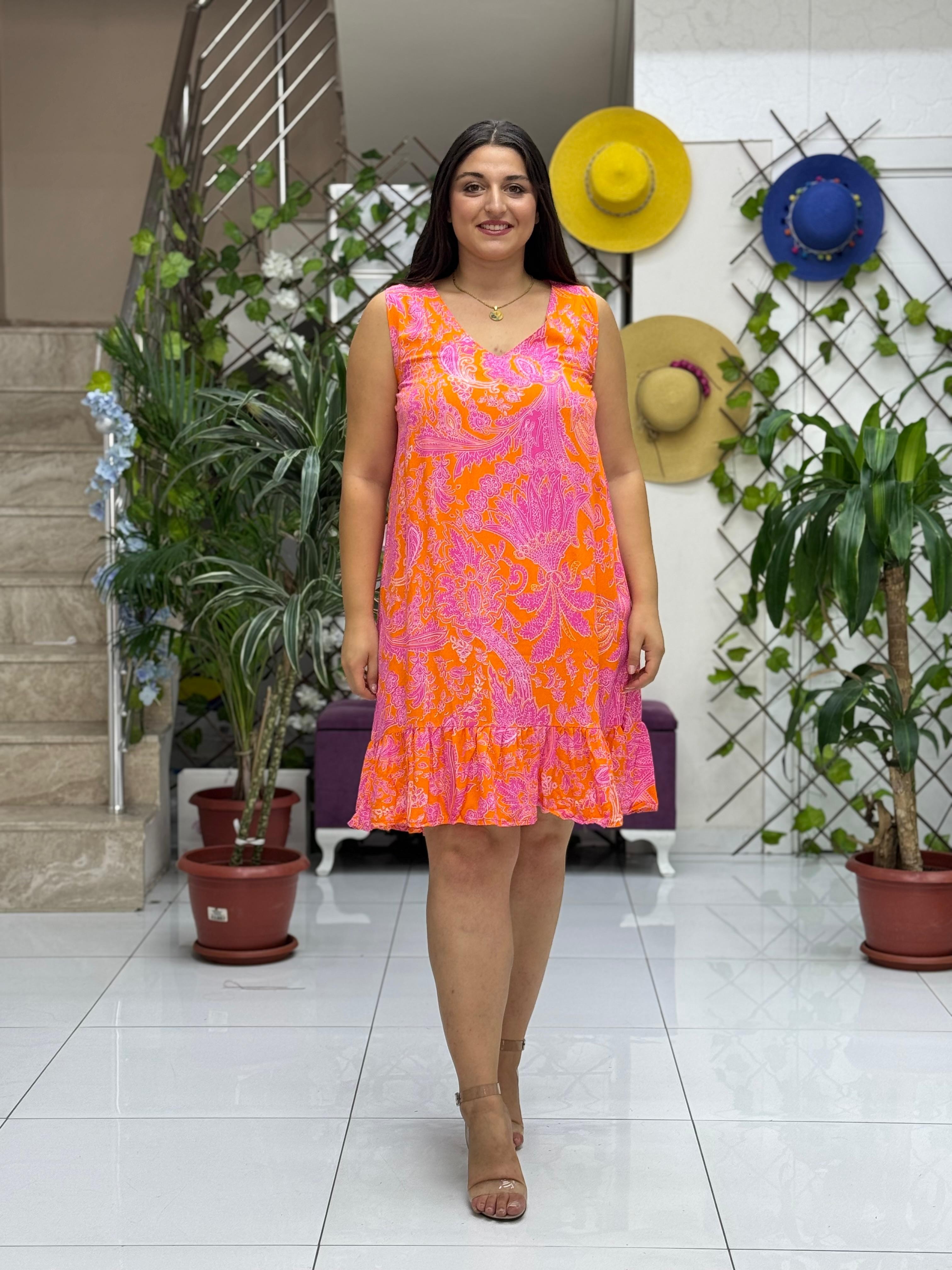 ALN16020 Viskon Alanya Elbise