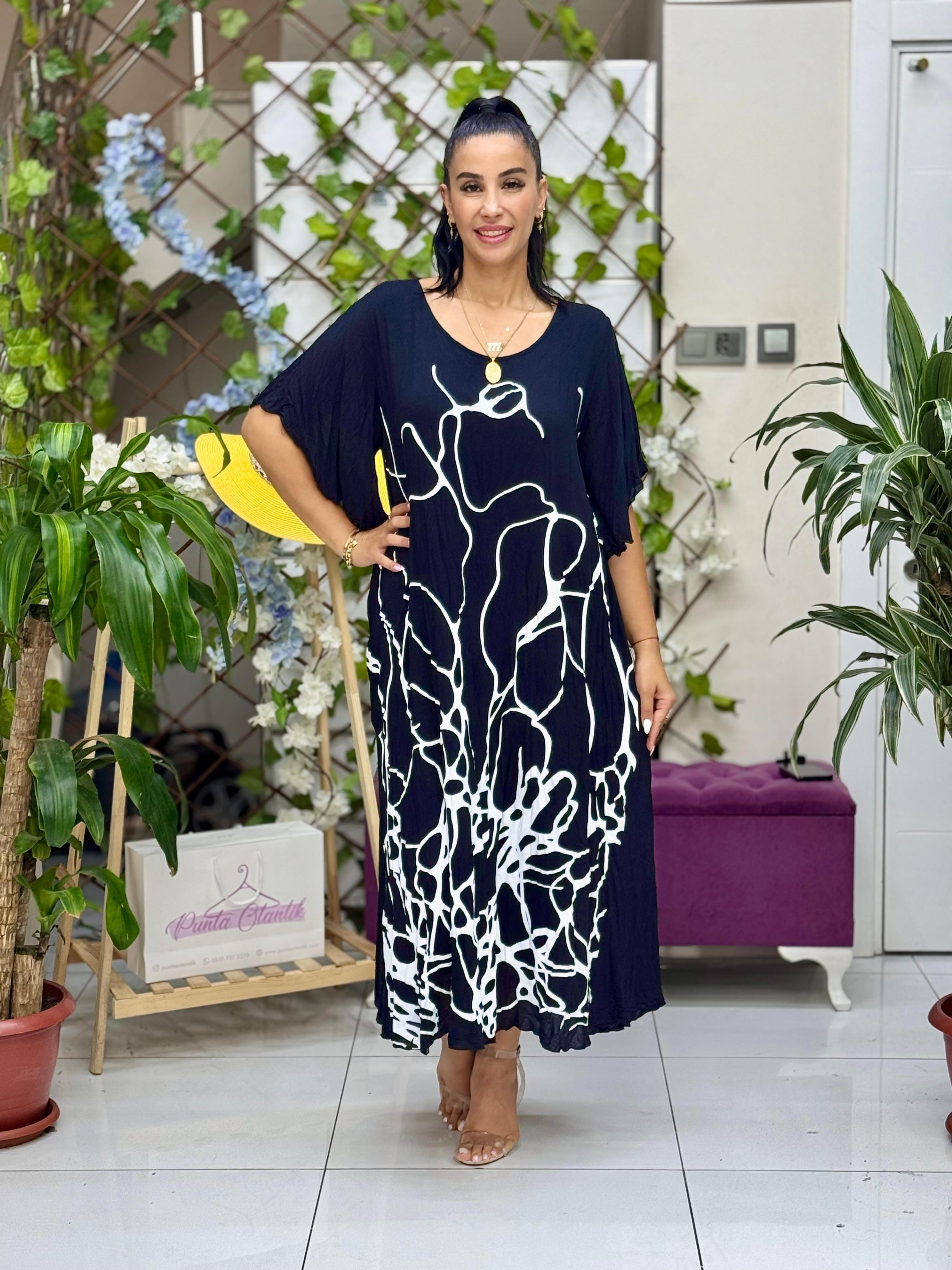 M1208 Vestido Voile Detalle Cuello Turquesa
