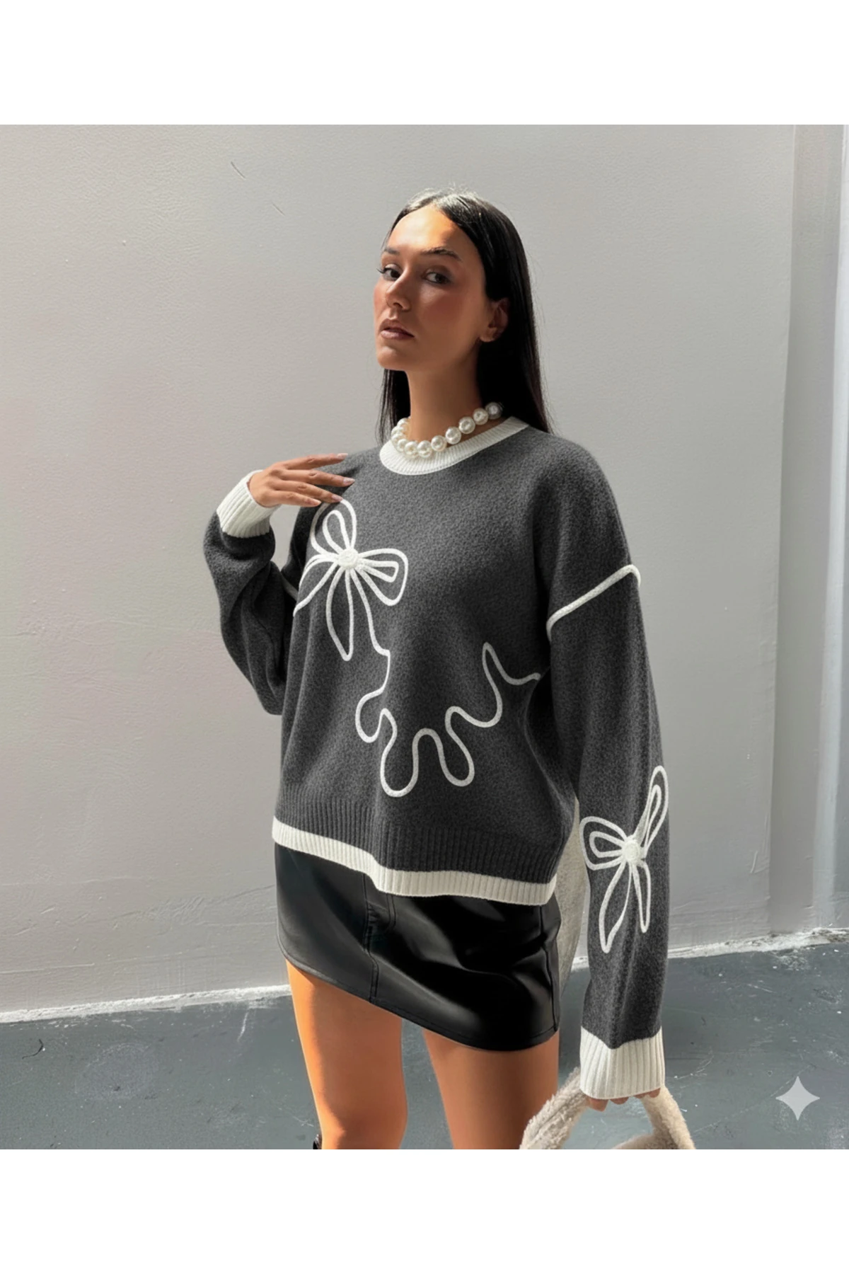 İnci Detaylı Triko Kazak – Butik Koleksiyon