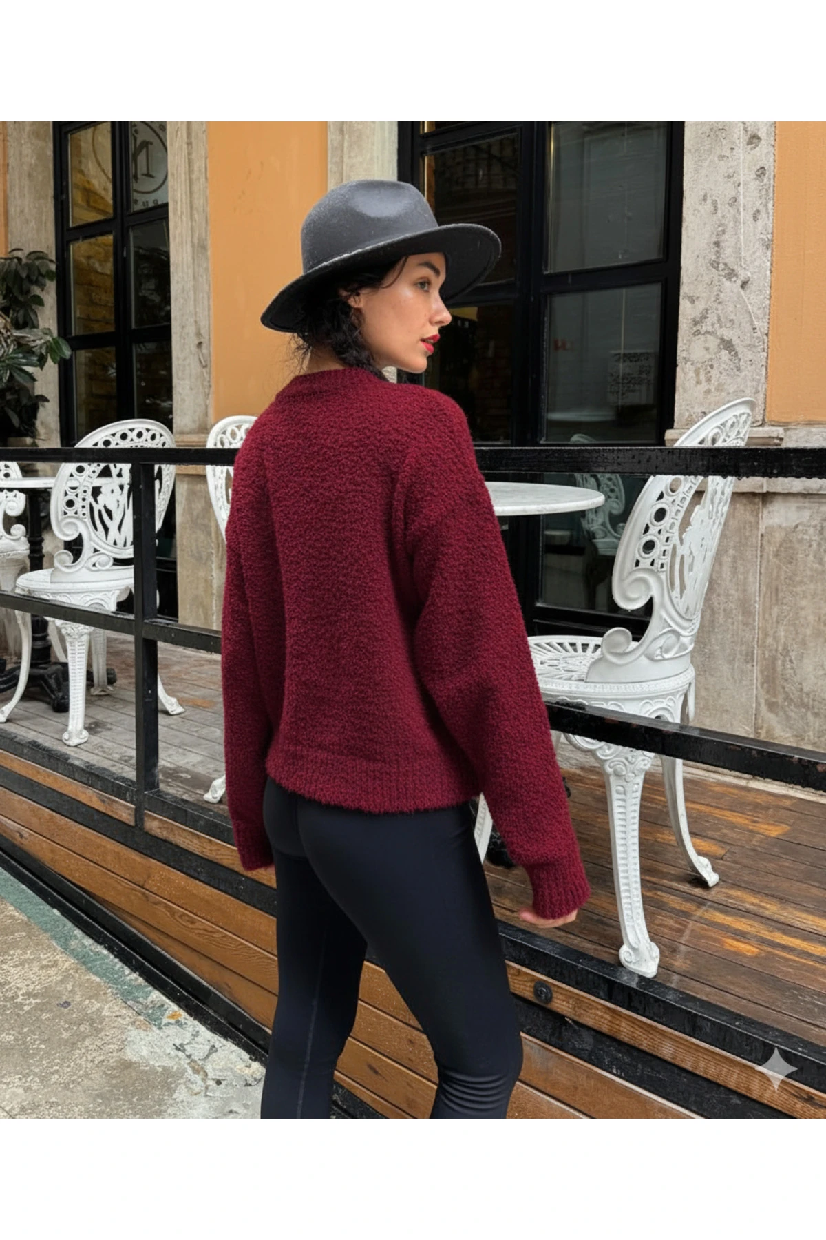 Dokulu Bukle Triko Kazak – Butik Koleksiyon