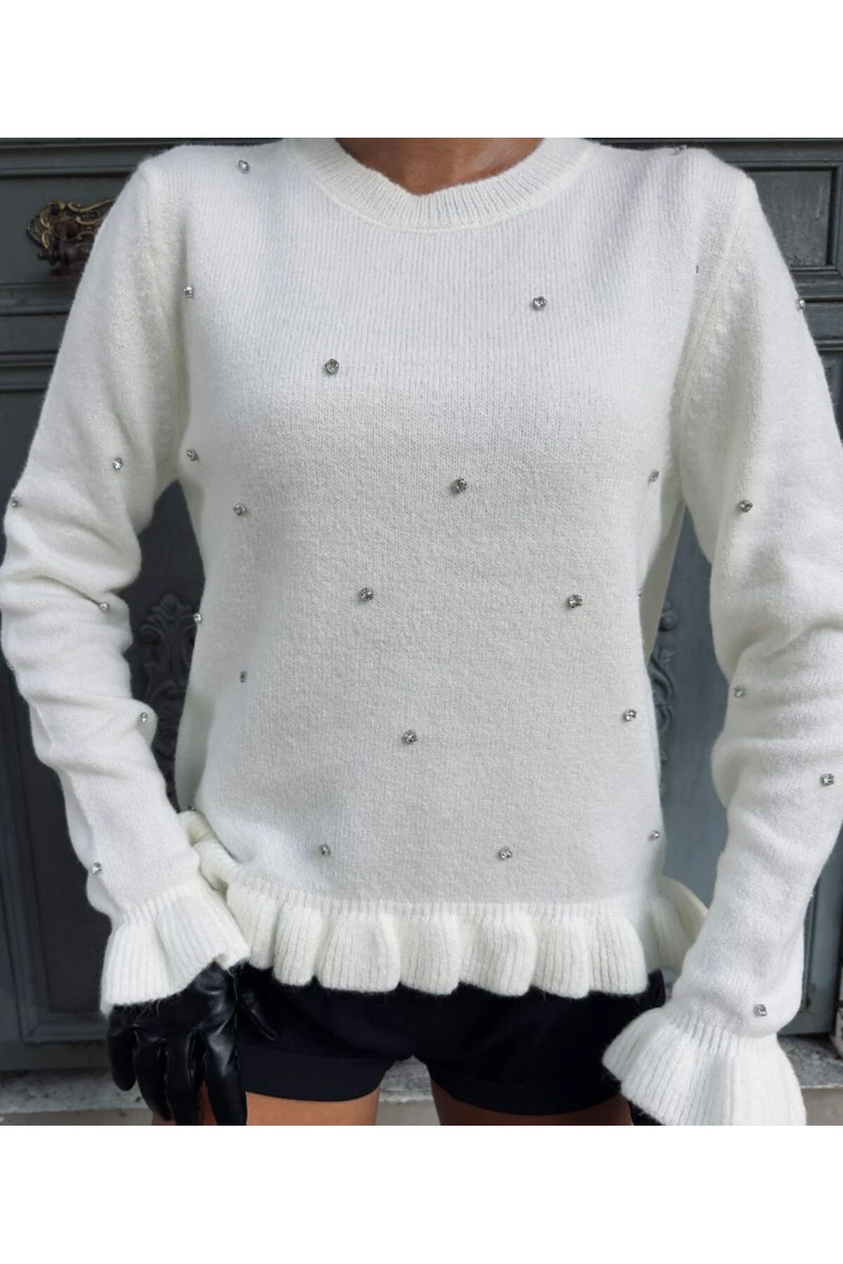 İnci Detaylı Triko Kazak – Butik Koleksiyon