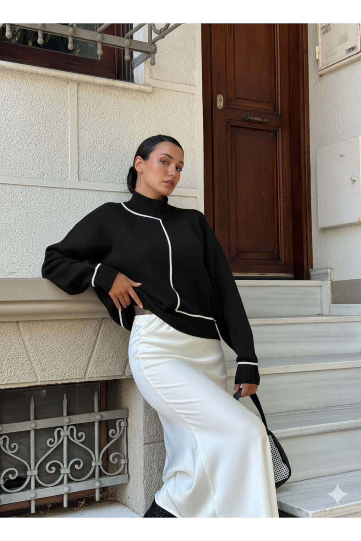 Kalın Dikiş Detaylı Triko Kazak – Butik Koleksiyon