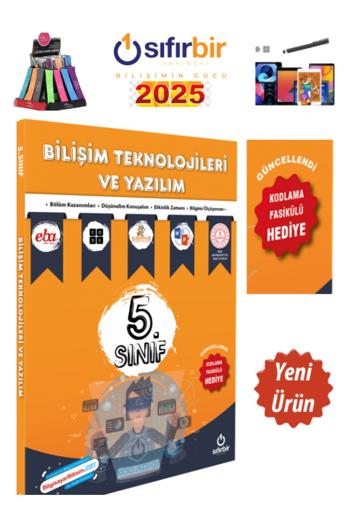 2025 MÜFREDAT 5.SINIF BİLİŞİM TEKNOLOJİLERİ VE YAZILIM KİTABI+CAMBRİDGE KALEMLİK