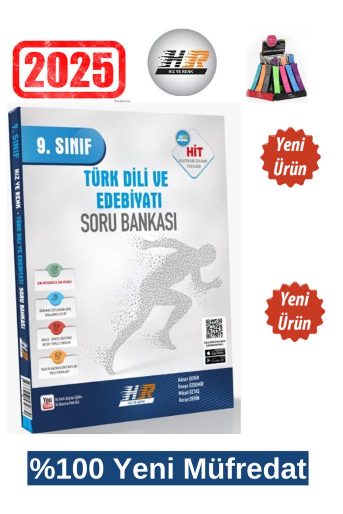 2025 9.Sınıf Hit Türk Dili Edebiyatı %100 Yeni Müfredat Soru Bankası+Kalemlik