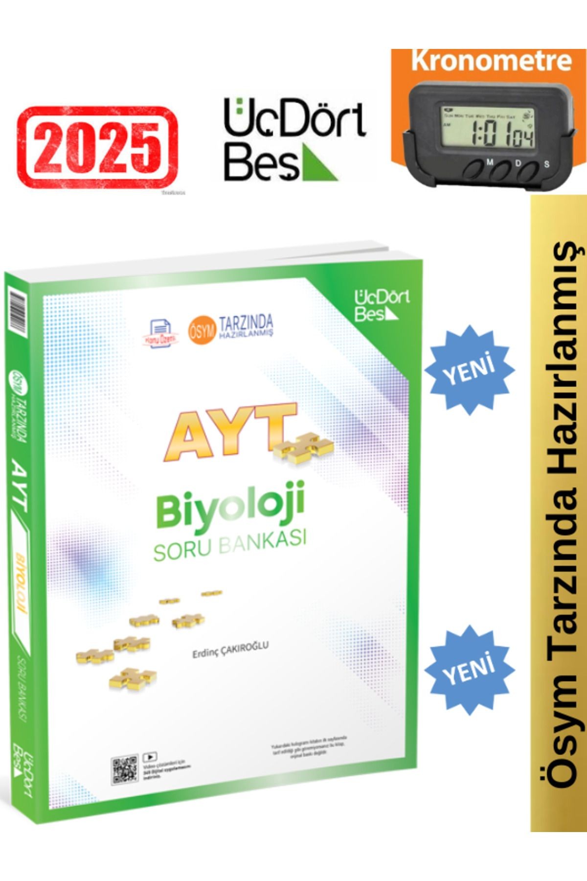2025 Ayt Biyoloji Video Çözümlü Soru Bankası Seti (Yeni Ürün)+Kronometre