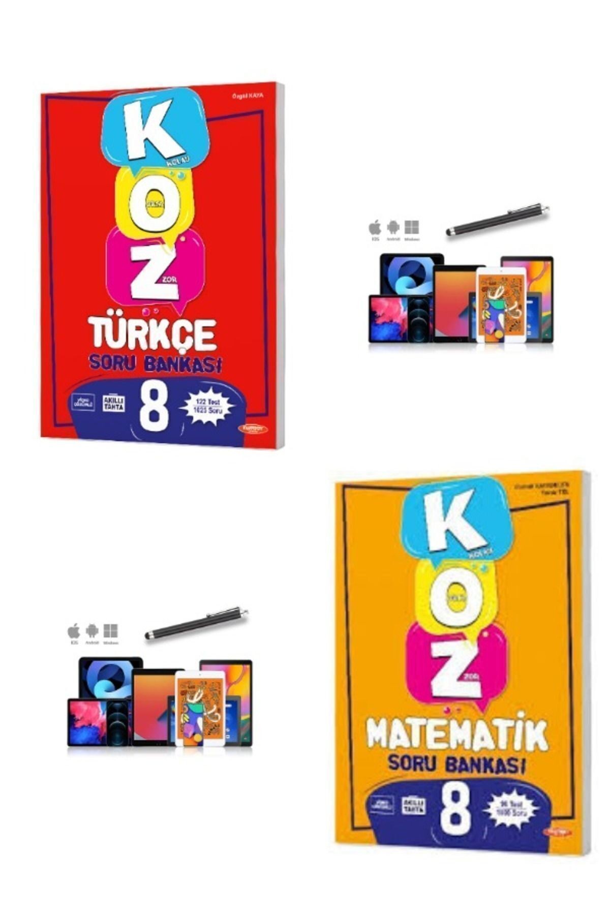 2024 Kurmay 8.Sınıf Koz Tatlı-Sert Türkçe-Matematik(1625Soru-1000 Soru)Soru Bankası+ Kalem+Kalemlik