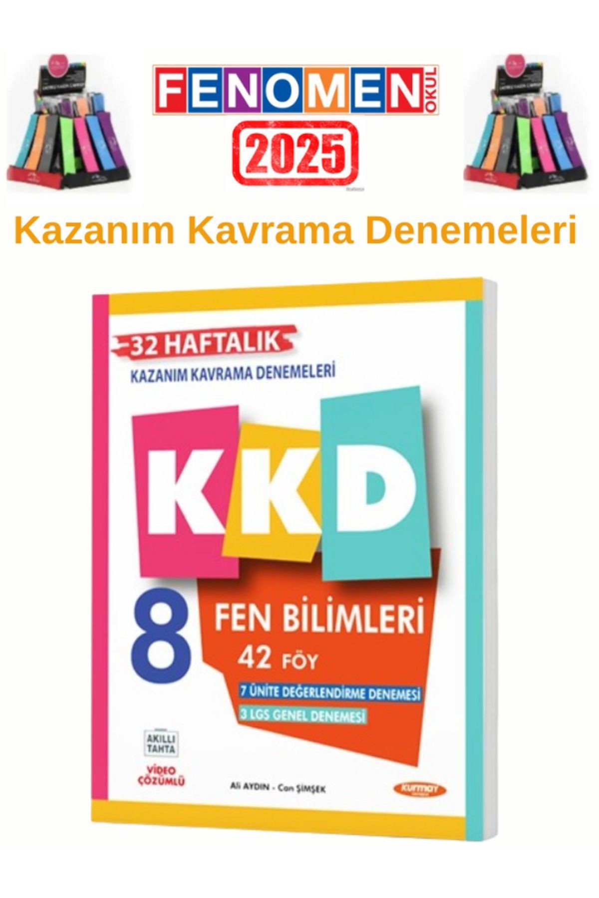 2025 8.Sınıf KKD Fen Bilimleri 32 Haftalık 42 Föy Kazanım Kavrama Denemesi+Kalemlik