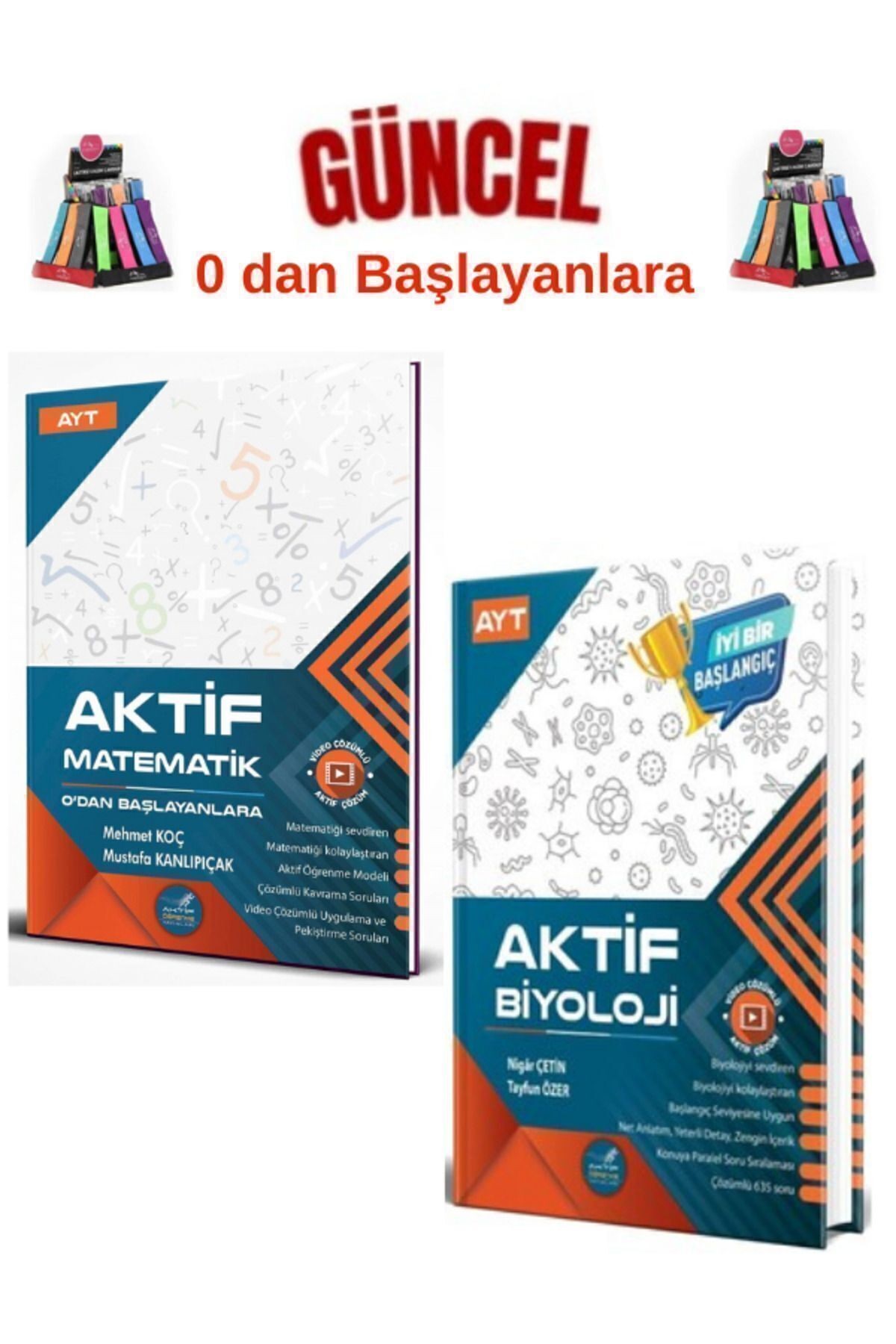 Güncel 0 Dan Başlayanlara Ayt Biyoloji-Matematik Konu Anlatımlı Soru Bankası+Kalemlik