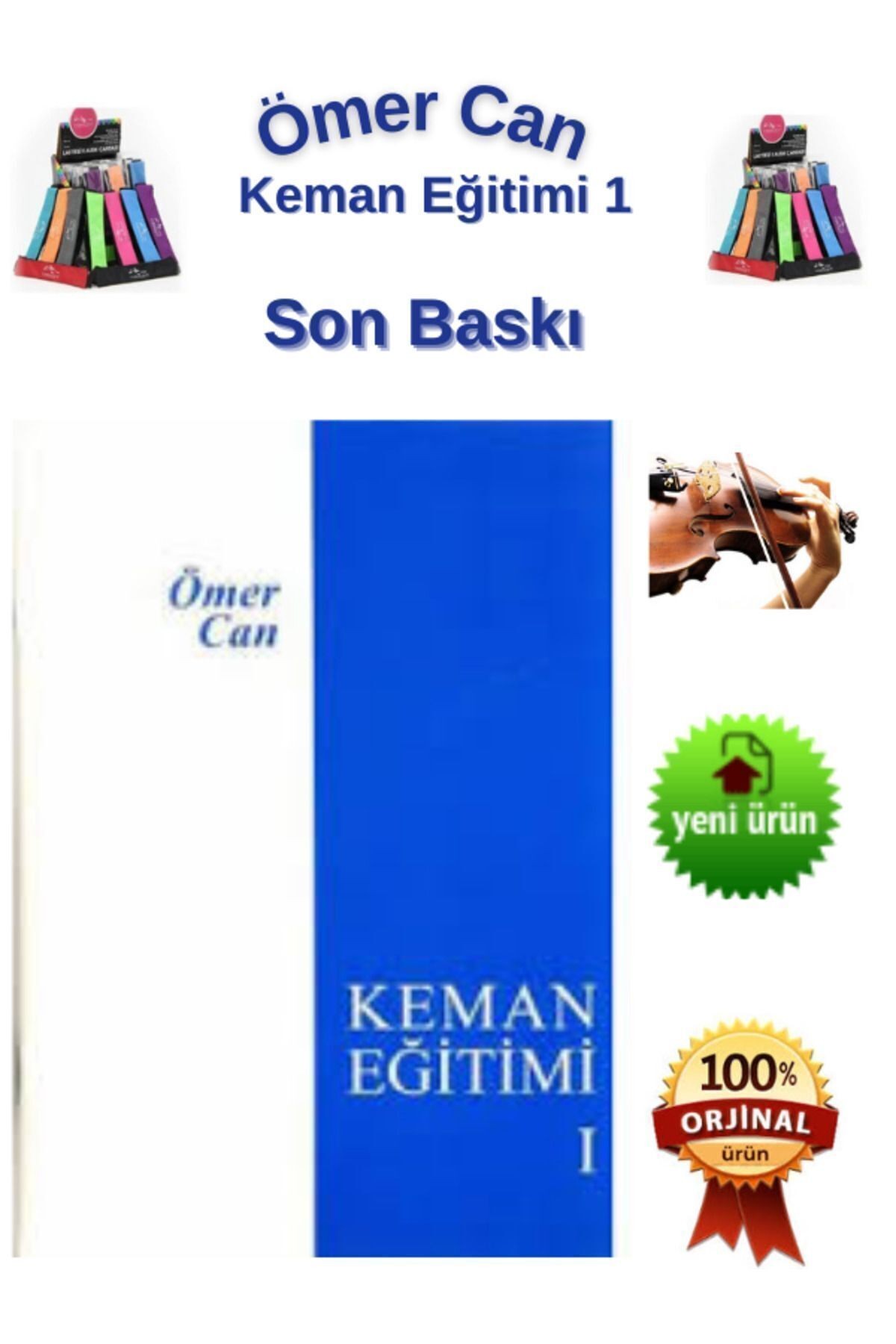 Ömer Can Keman Eğitimi 1 (Orijinal Ürün-Son Baskı)+Cambridge Lastikli Kalemlik