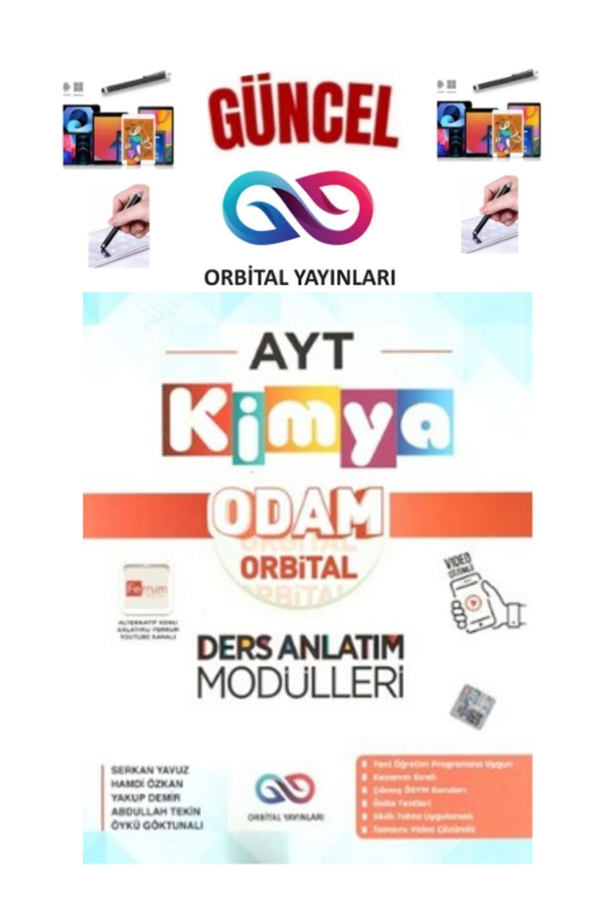 Güncel 2025 AYT Odam Orbital Kimya Orbital Video Ders Anlatım Modülleri+Kalem