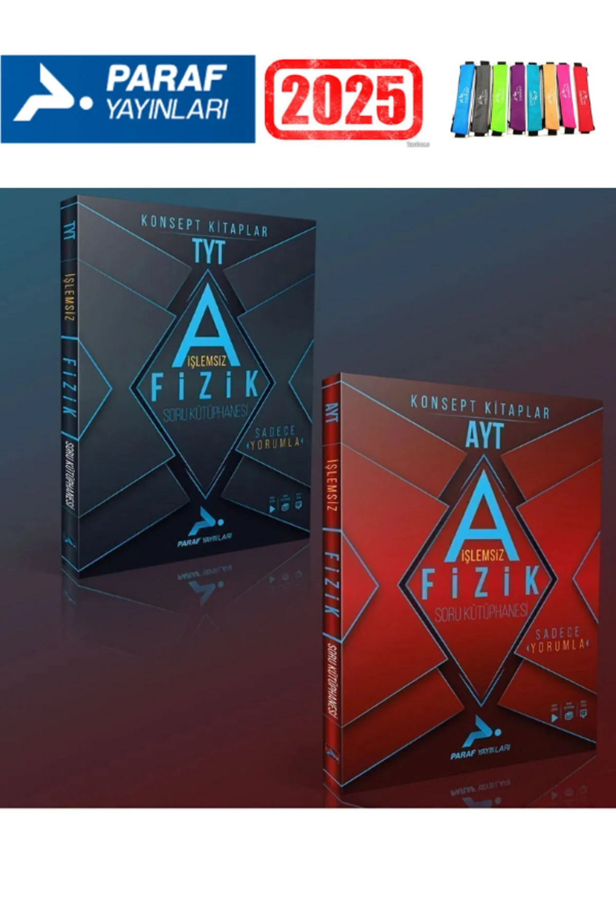 Paraf Yayınları Paraf İşlemsiz Tyt-Ayt Fizik Soru Kütüphanesi (Konsept Kitaplar)+Kalemlik