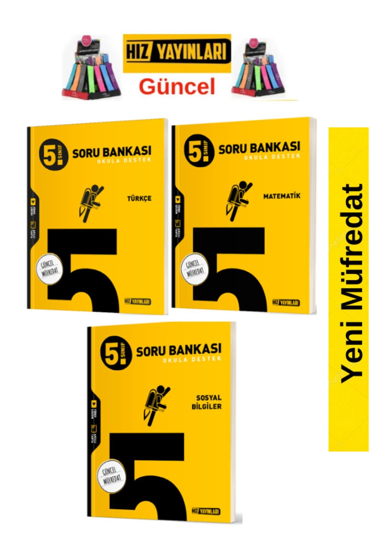 5.Sınıf Yeni Müfredat Matematik -Türkçe-Sosyal-Soru Bankası Seti+Kalemlik
