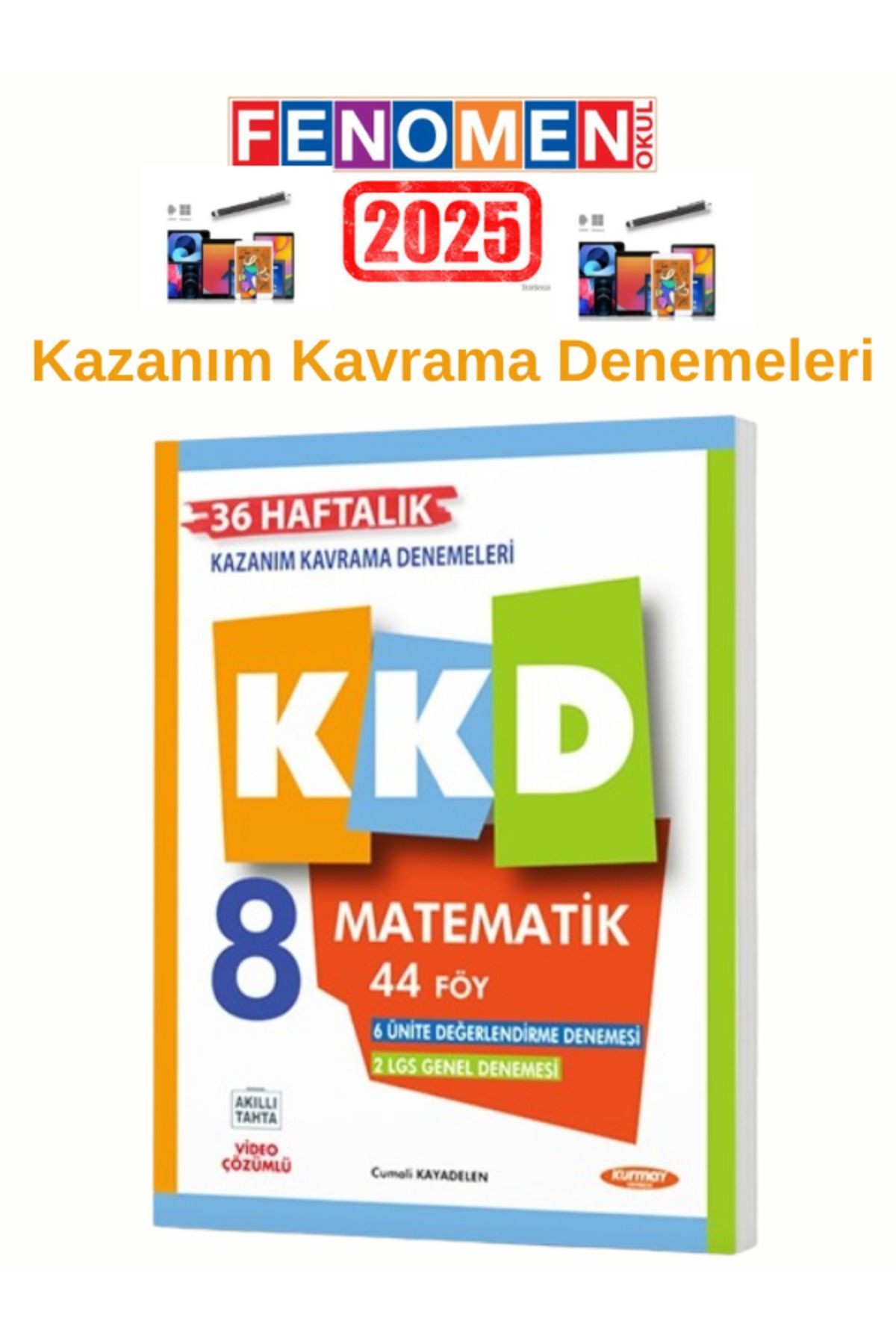 2025 8.Sınıf KKD Matamatik 36 Haftalık 44 Föy Kazanım Kavrama Denemesi+Kalem