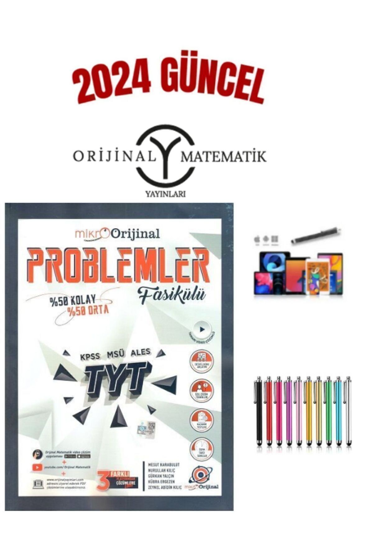 2024 Mikro Orijinal Tyt-Kpss-Msü-Ales Problemler (%50 Kolay%50 Orta)Konu Anlatımlı Fasikül+Kalem