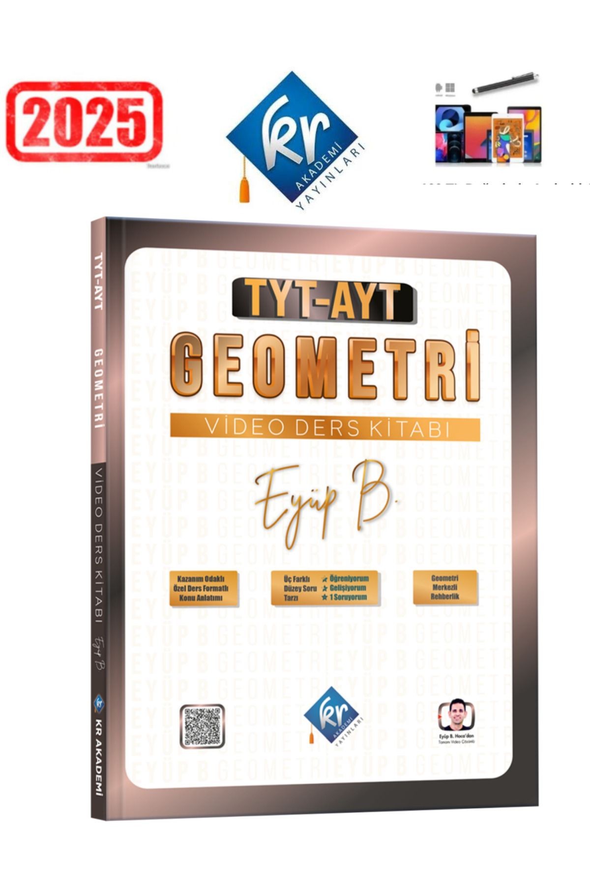 Eyüp B. TYT AYT Geometri Video Ders Kitabı KR Akademi +Android Kalem