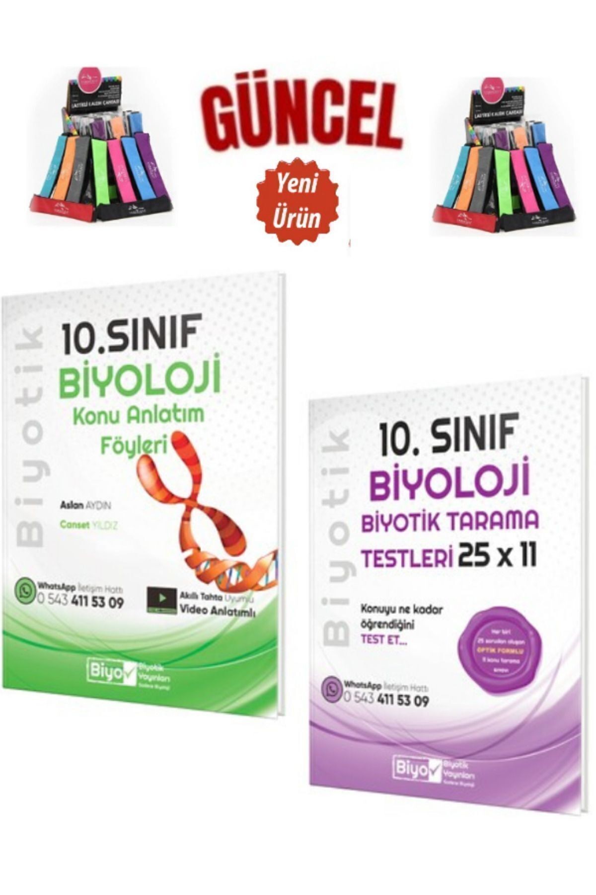 10.Sınıf Biyoloji Video Konu Anlatımlı+10.Sınıf Biyotik Tarama 25x11 Testleri+Kalemlik