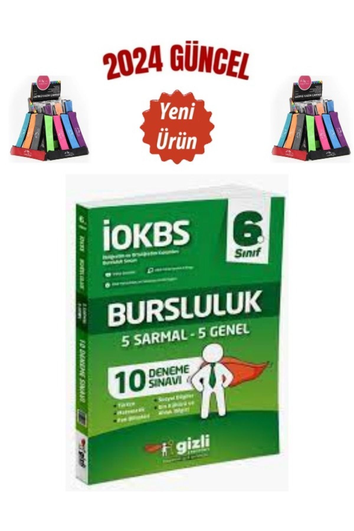 Güncel 2024 6.Sınıf İOKBS Bursluluk Sınavı 10 Deneme(5Sarmal-5 Genel)+Kalemlik