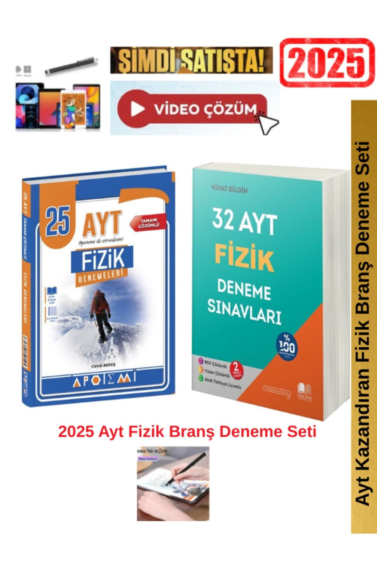 2025 Ayt Fİzik 25 li Branş Deneme+Nihat Bilgin Ayt Fizik 32 li Deneme Seti+Android Kalem
