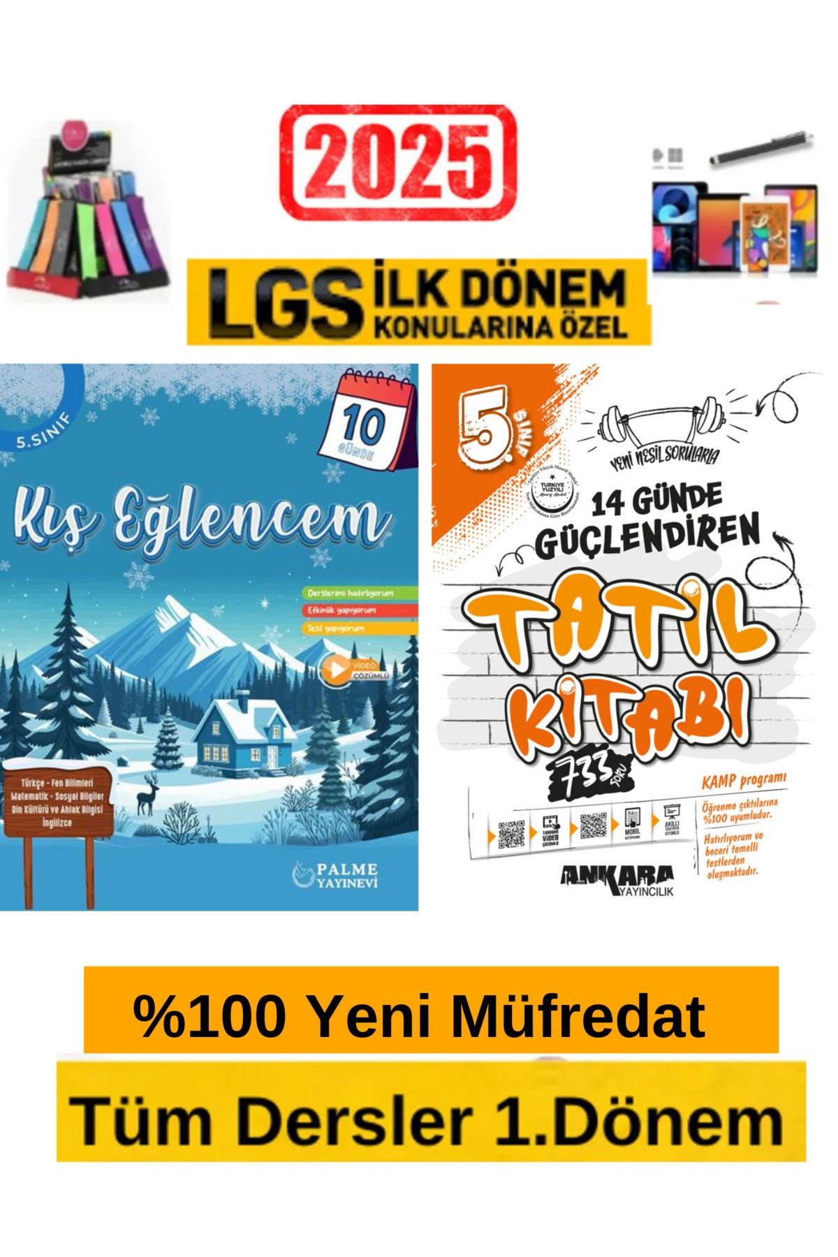 2025 5.Sınıf 1.Dönem Tek 10 Günde Tatil Kitabı+Ankara Güçlendiren 5.Sınıf 14 Günde Güçlendiren Tatil