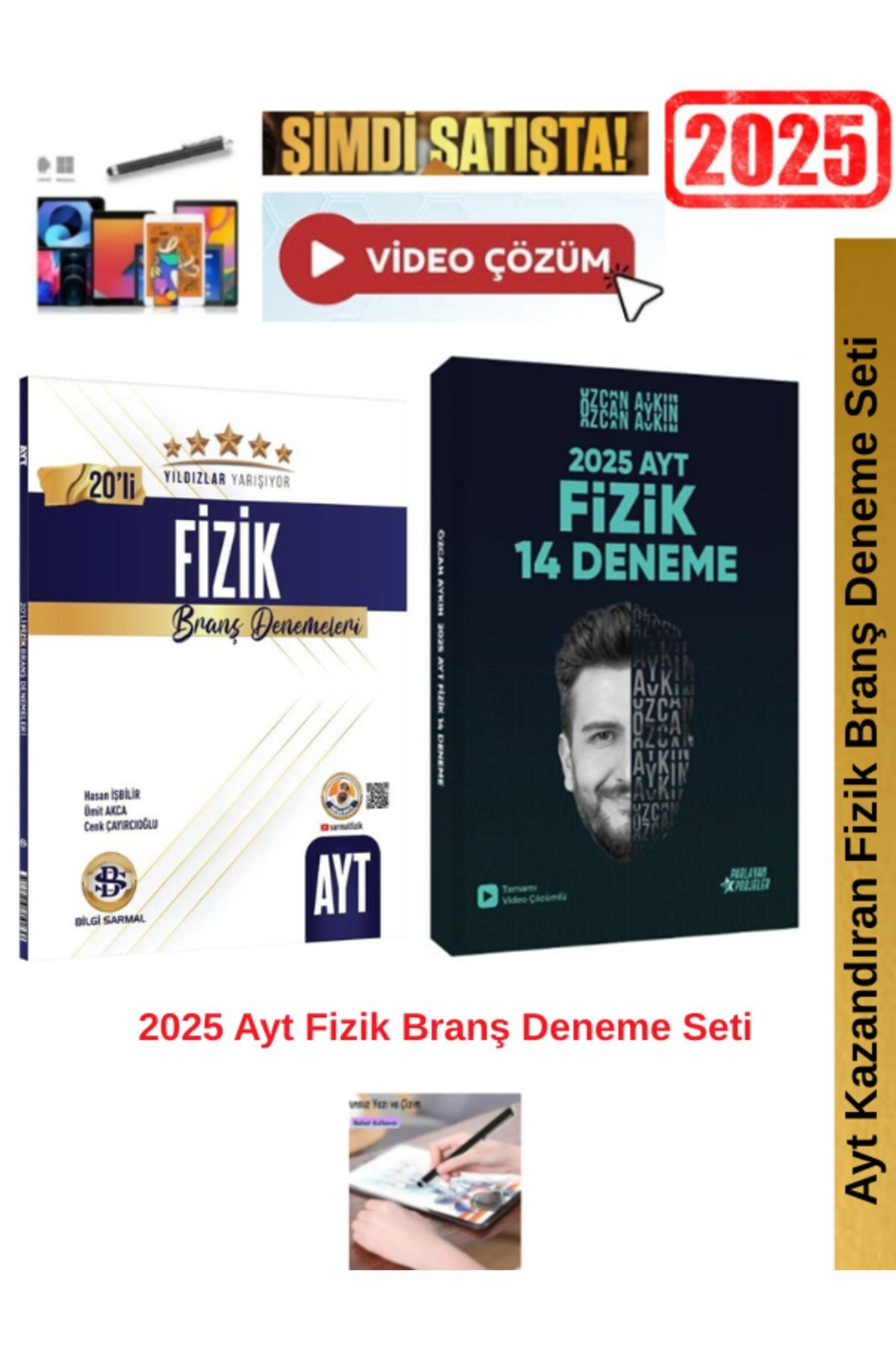 Yıldızlar Yarışıyor Ayt Fizik 20 li Deneme+Özcan Aykın 2025 Ayt Fizik 14lü Deneme Seti+Android Kalem