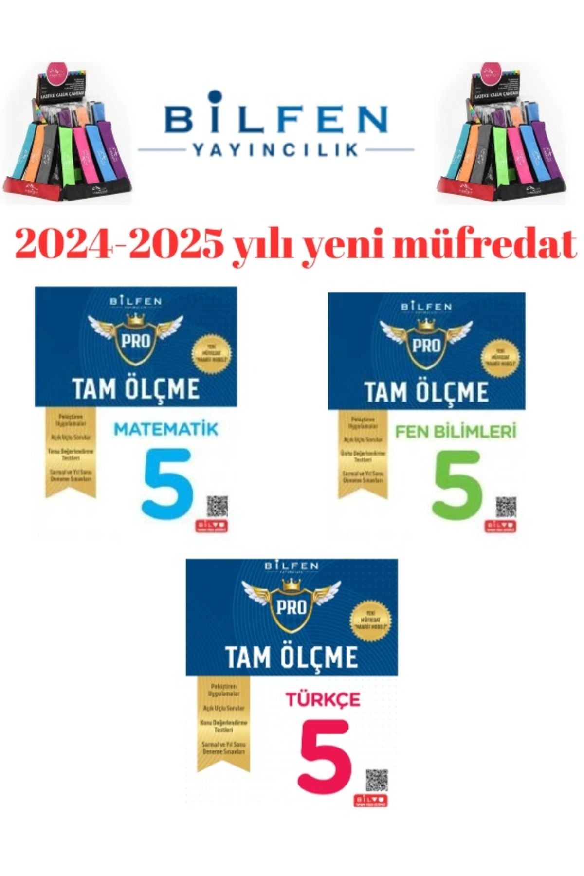 2025 5.Sınıf Pro Tam Ölçme Matematik-Türkçe-Fen Bilim. %100 Yeni Müfredat Soru Bankası +Kalemlik