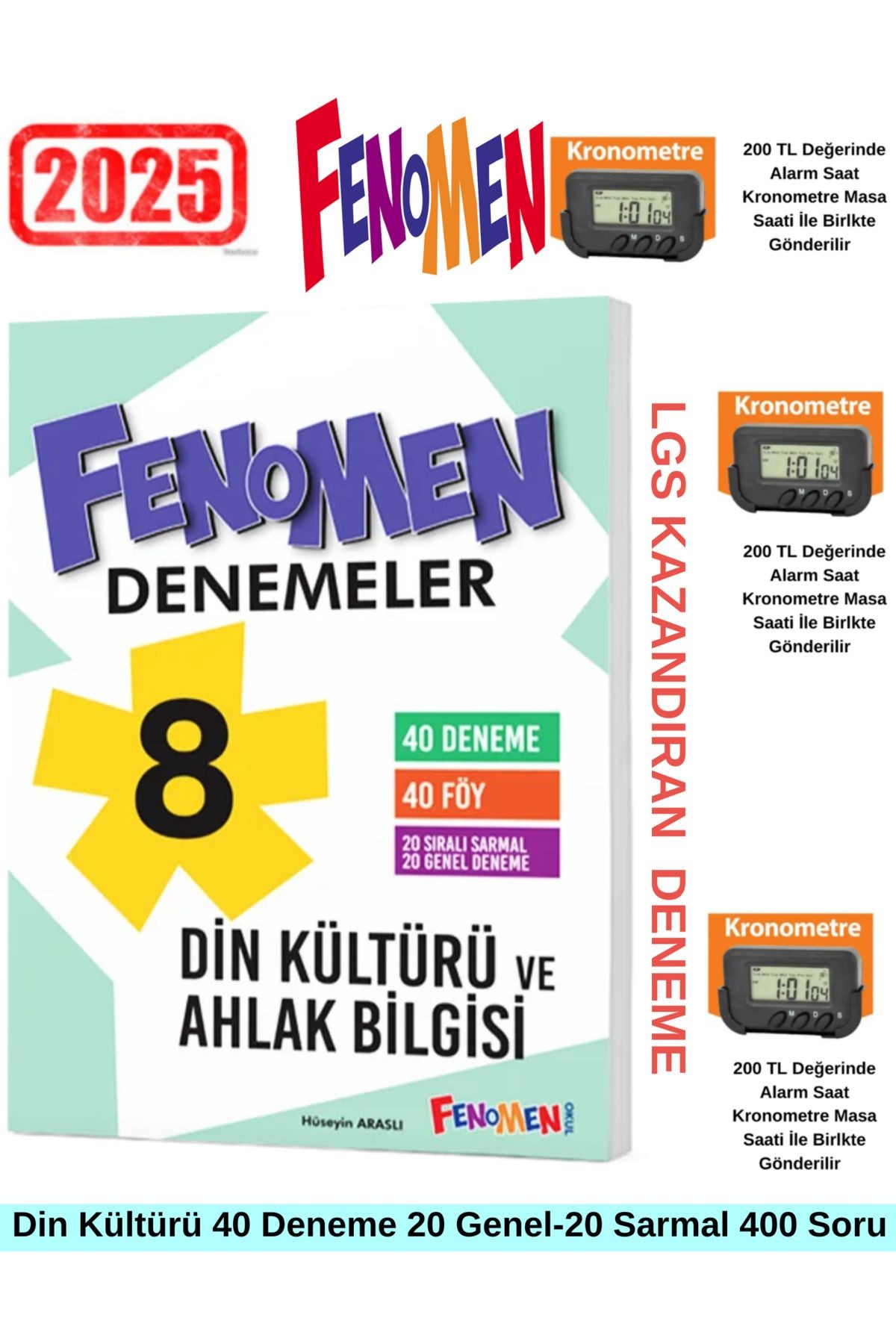 2025 8.Sınıf Din Kültürü 40 Adet Deneme (20 Sarmal-20 Genel)400 Soru+Android Kalem
